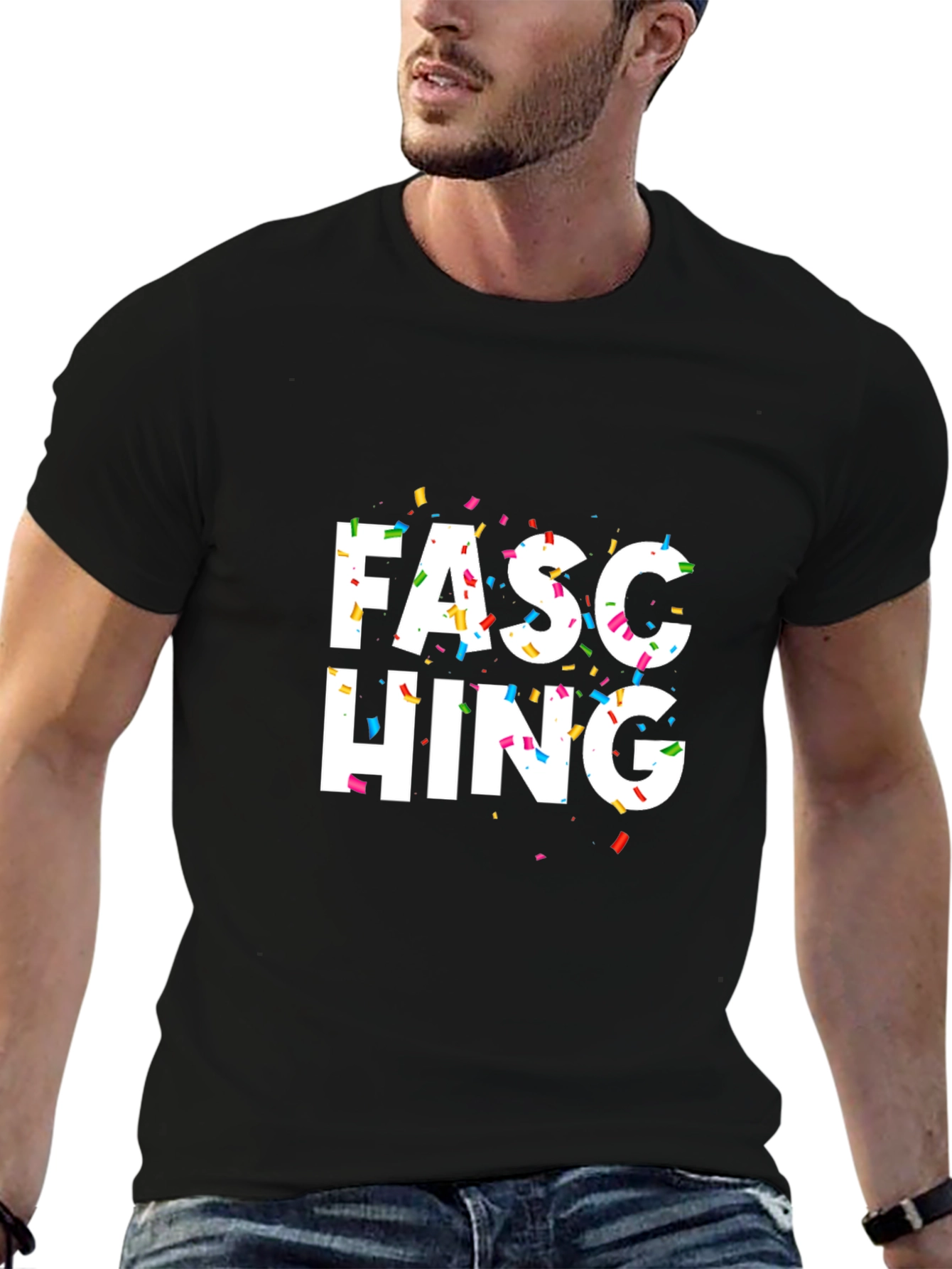 Fasching Confetti Black T-Shirt