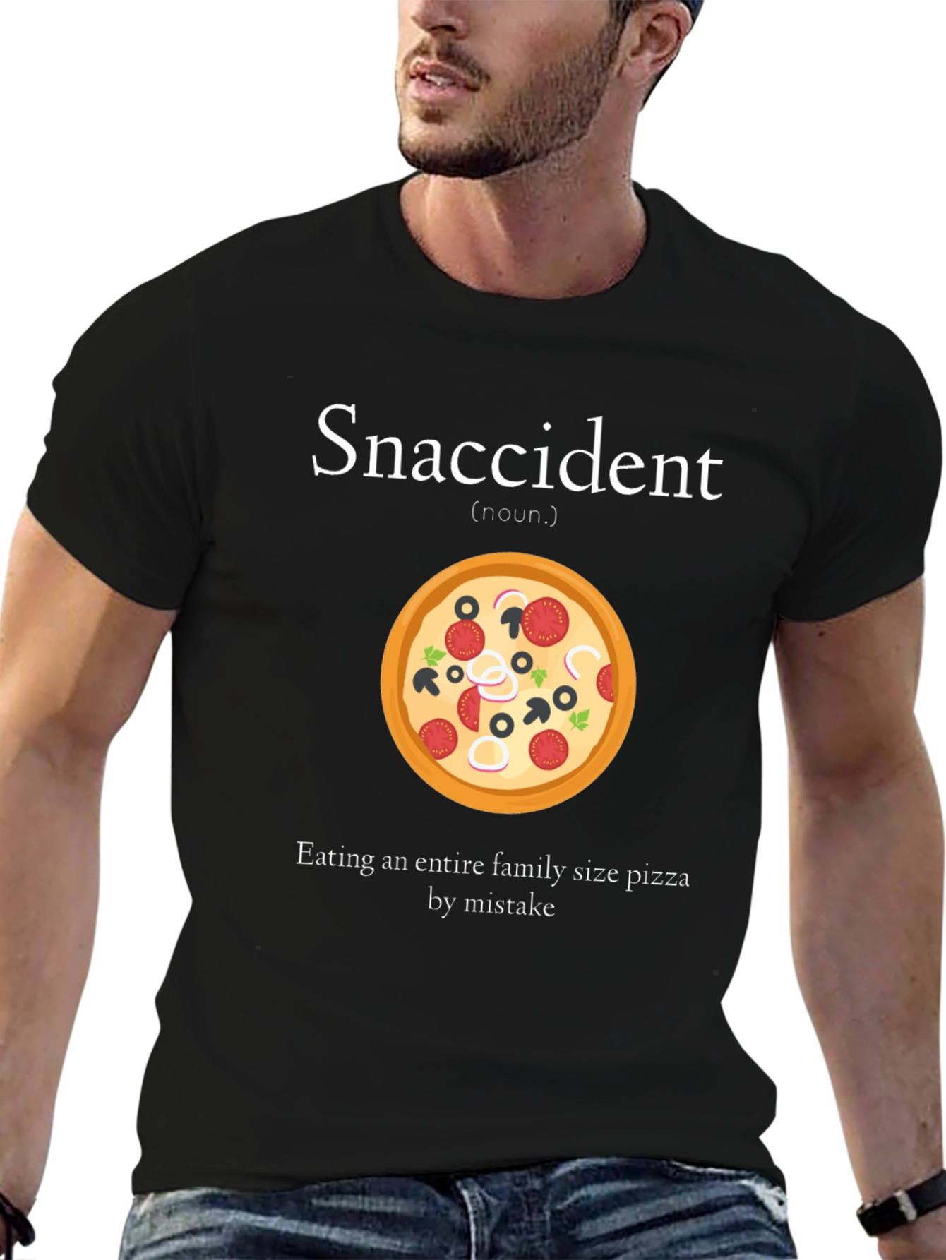 Snaccident Pizza Graphic T-Shirt
