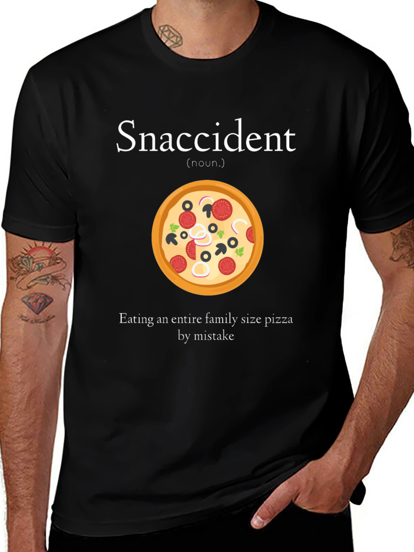 Snaccident Pizza Graphic T-Shirt