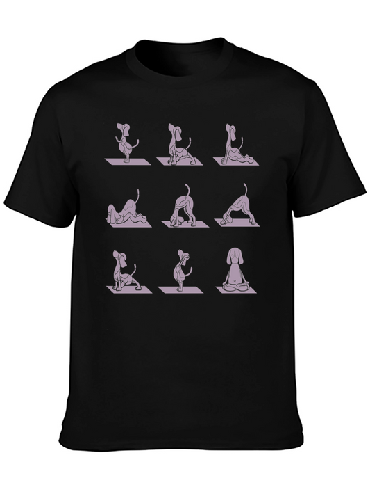 Dog Yoga Pose T-Shirt - Meditative Pup Design
