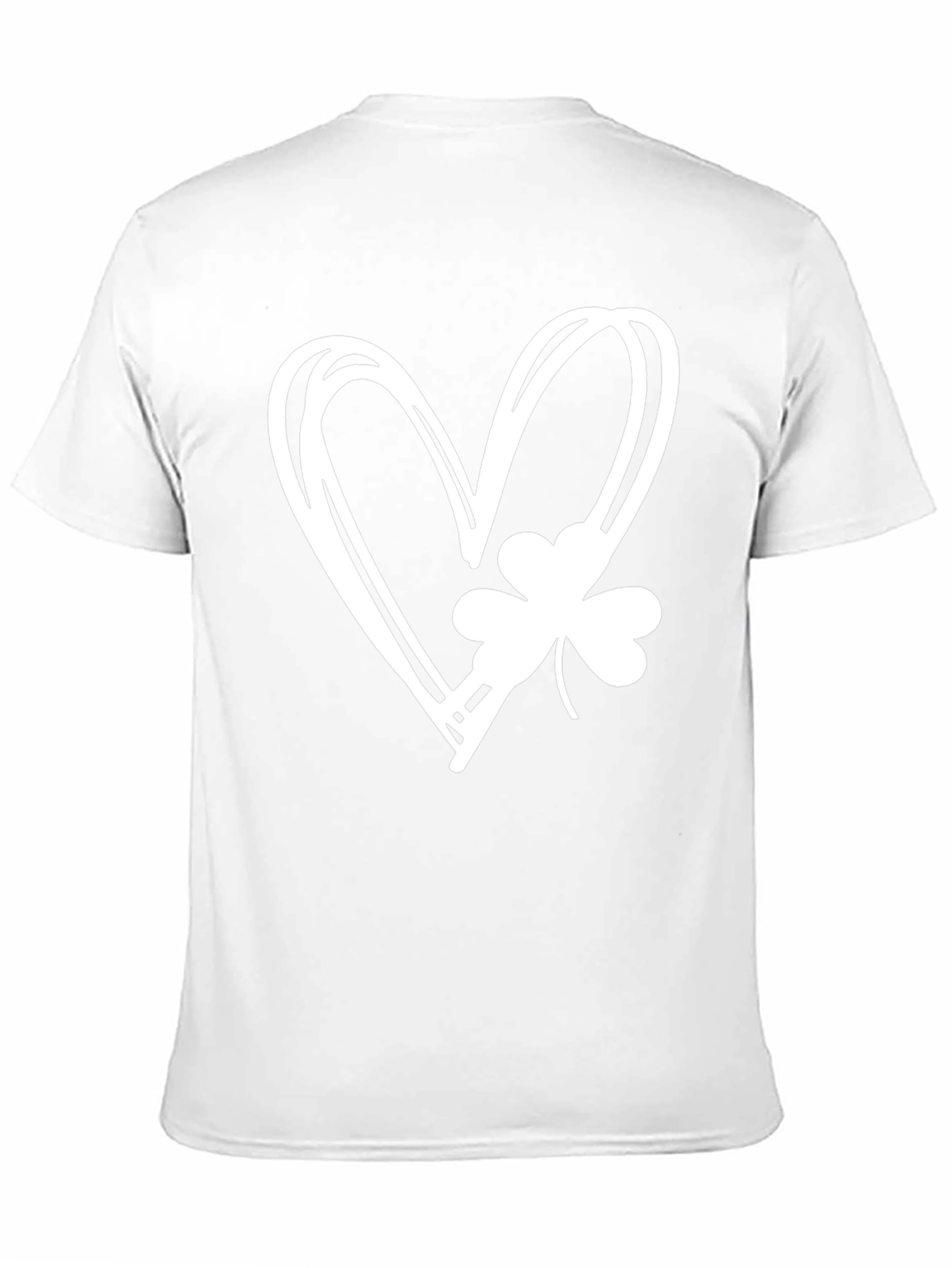 Lucky Heart Shamrock Graphic Tee - Black Cotton T-Shirt