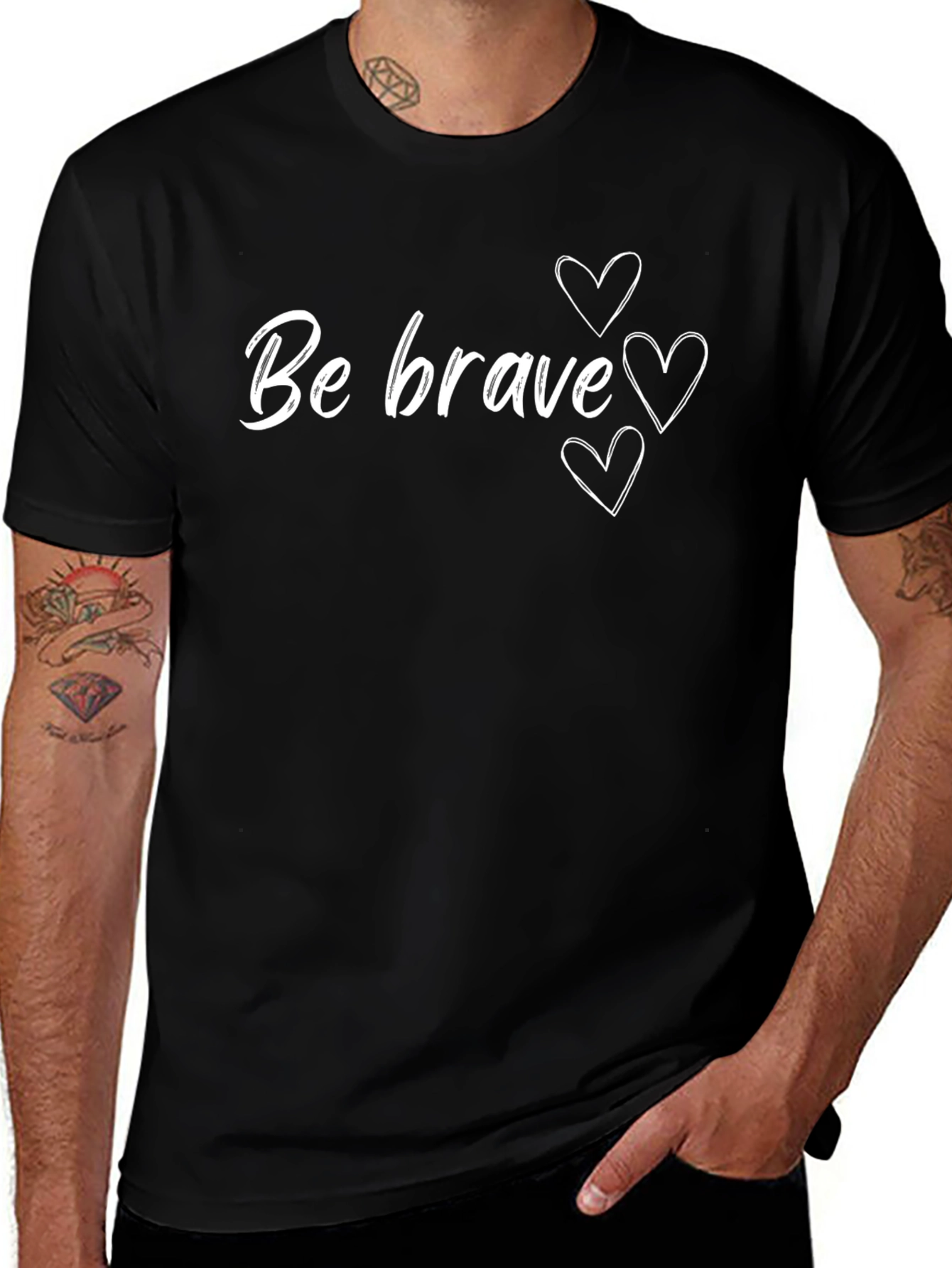Be Brave Graphic Tee - Black Unisex T-Shirt