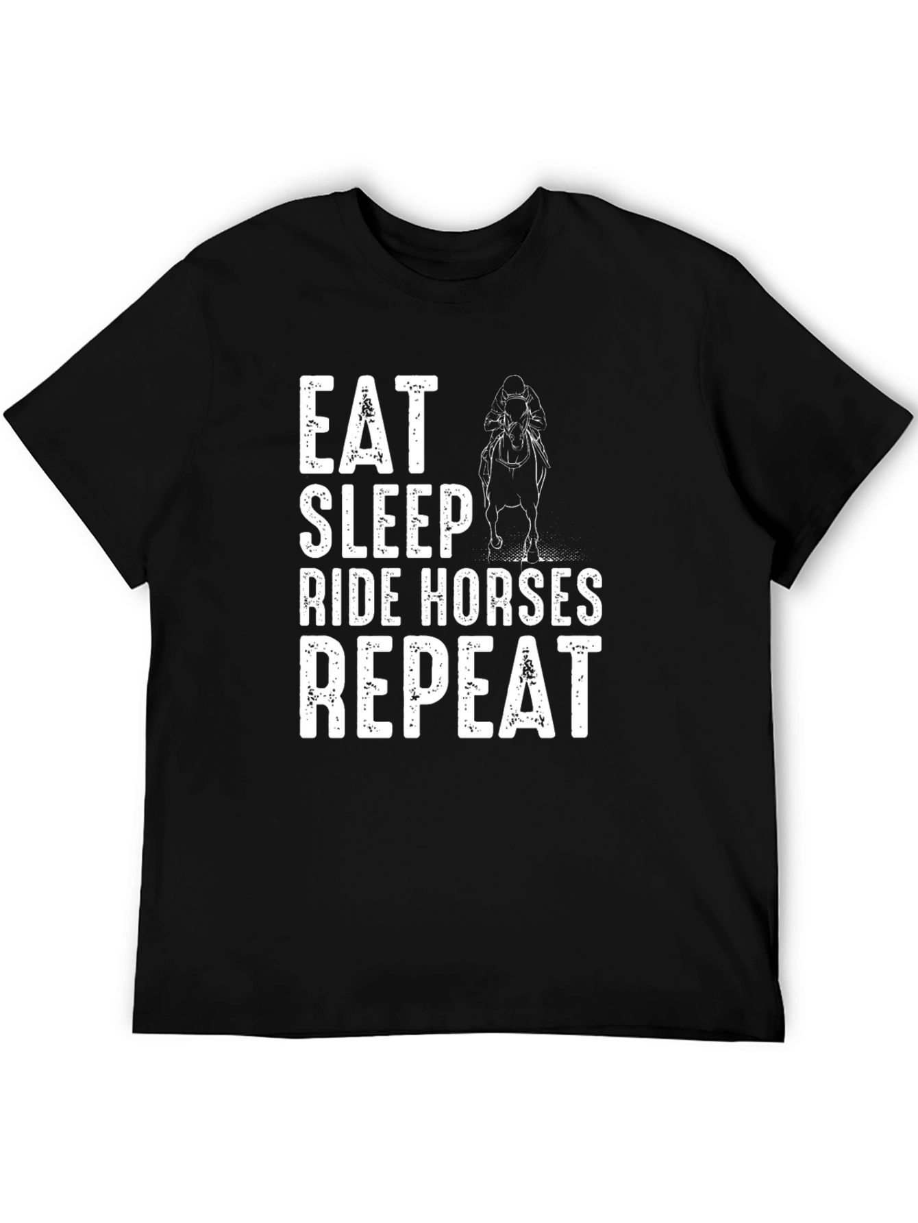 Eat Sleep Ride Horses Repeat Graphic Tee
