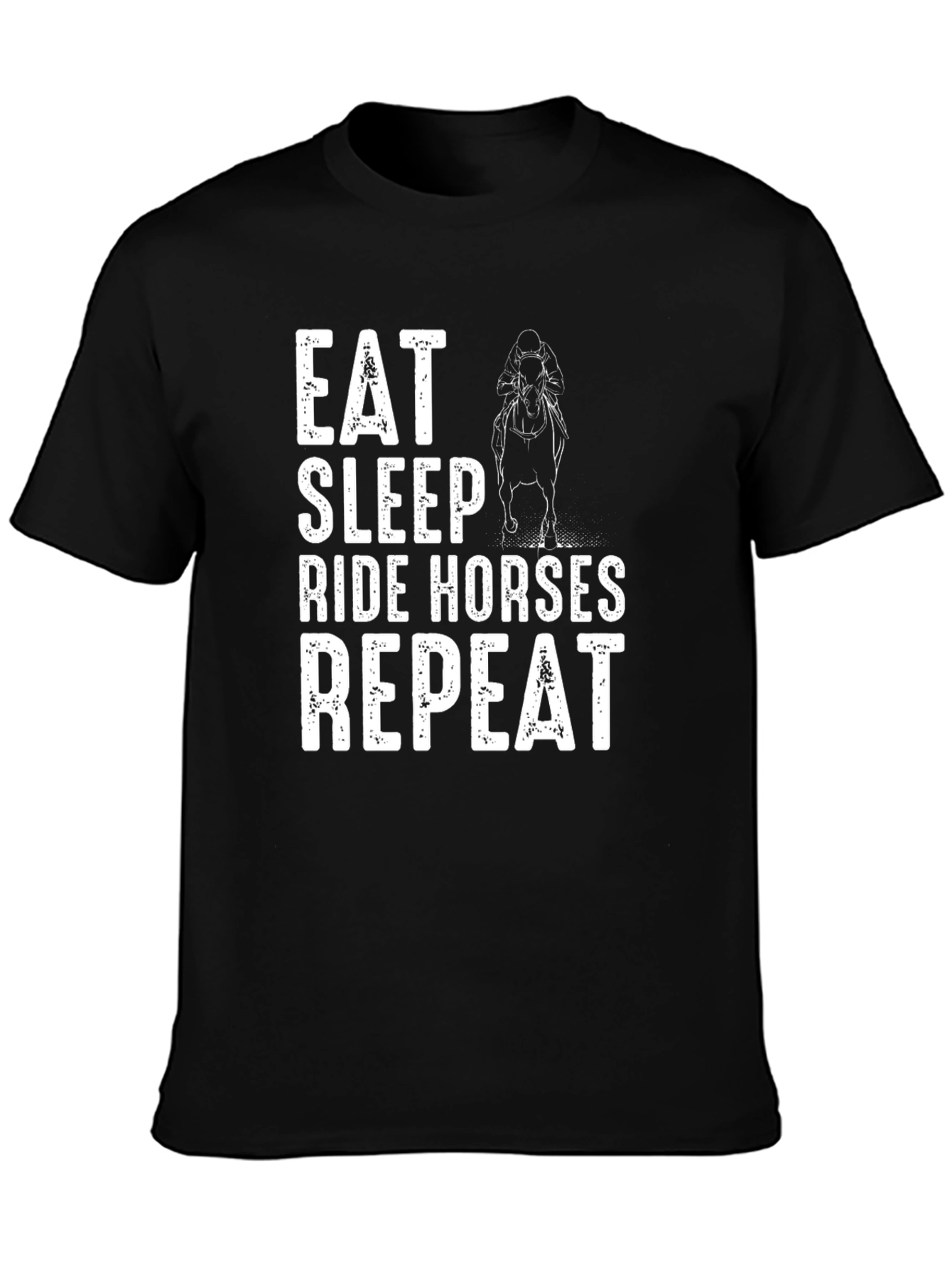 Eat Sleep Ride Horses Repeat Graphic Tee