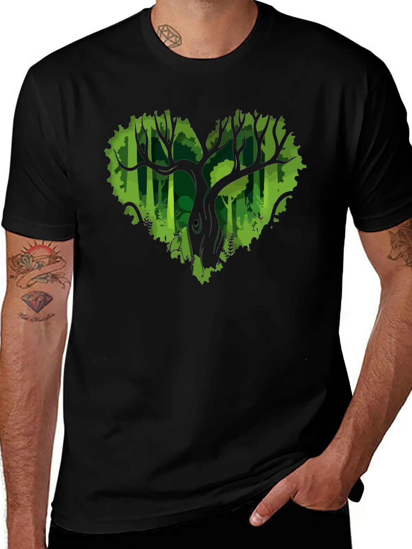 Heart Tree Graphic Tee - Nature Lovers T-Shirt