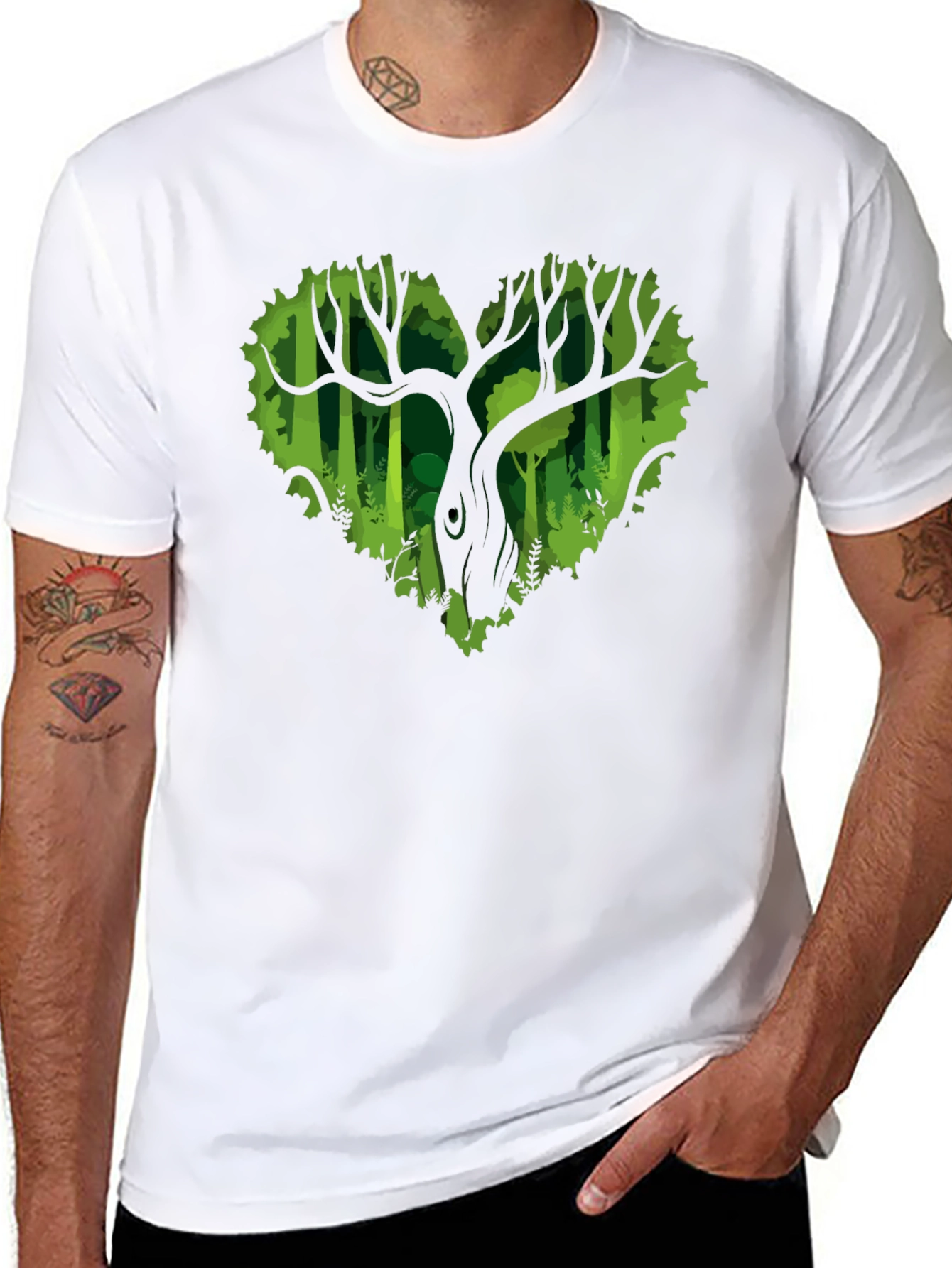 Heart Tree Graphic Tee - Nature Lovers T-Shirt