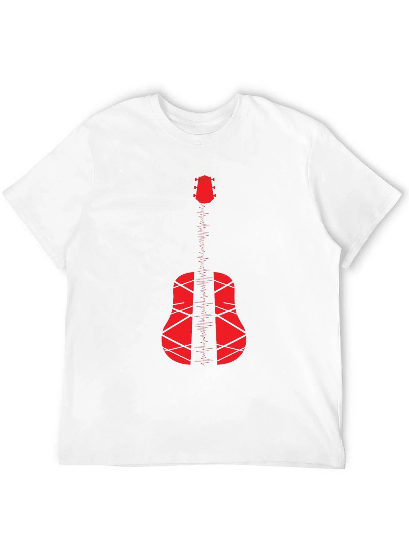 Acoustic Guitar Graphic T-Shirt - Black