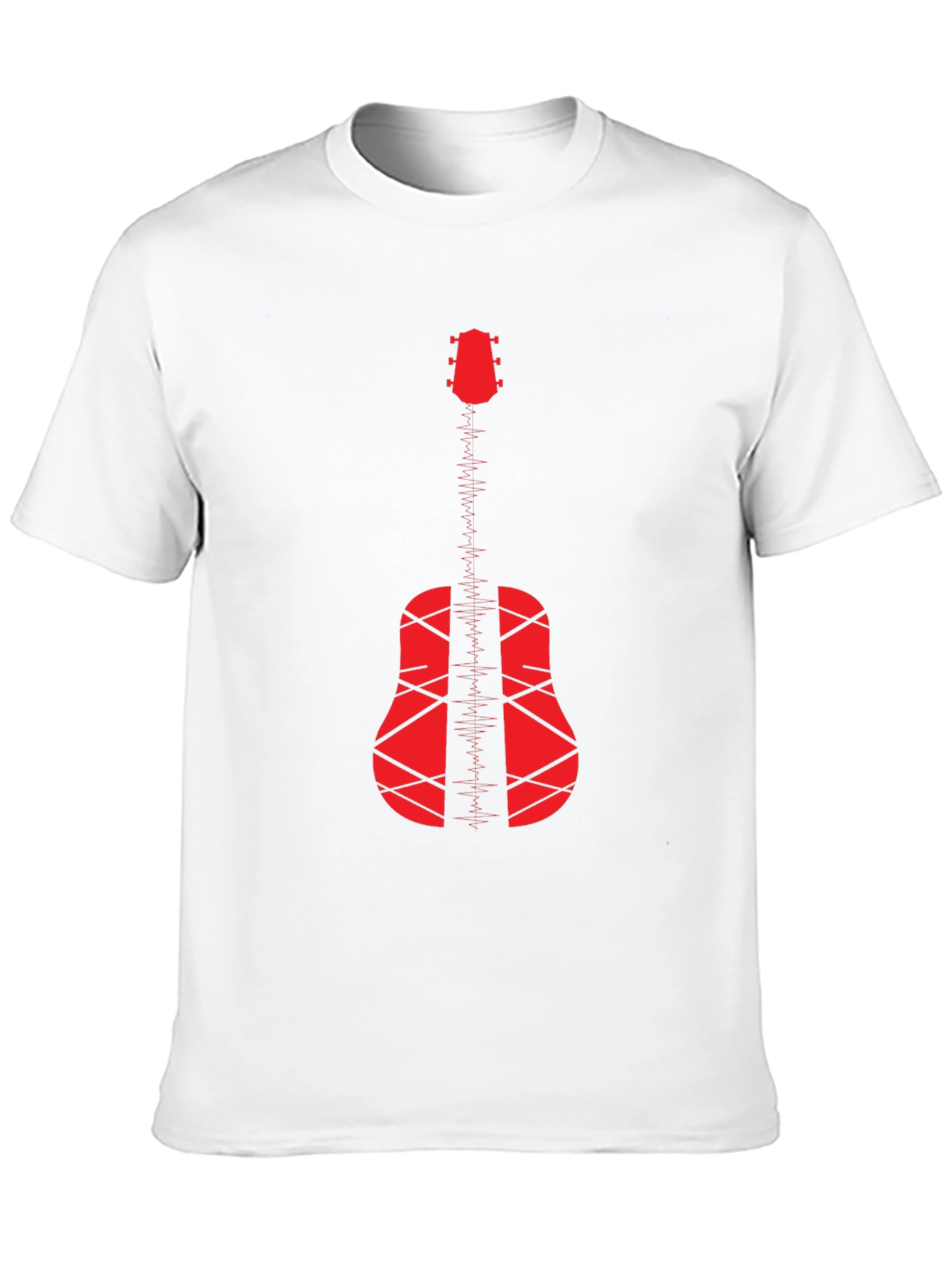 Acoustic Guitar Graphic T-Shirt - Black