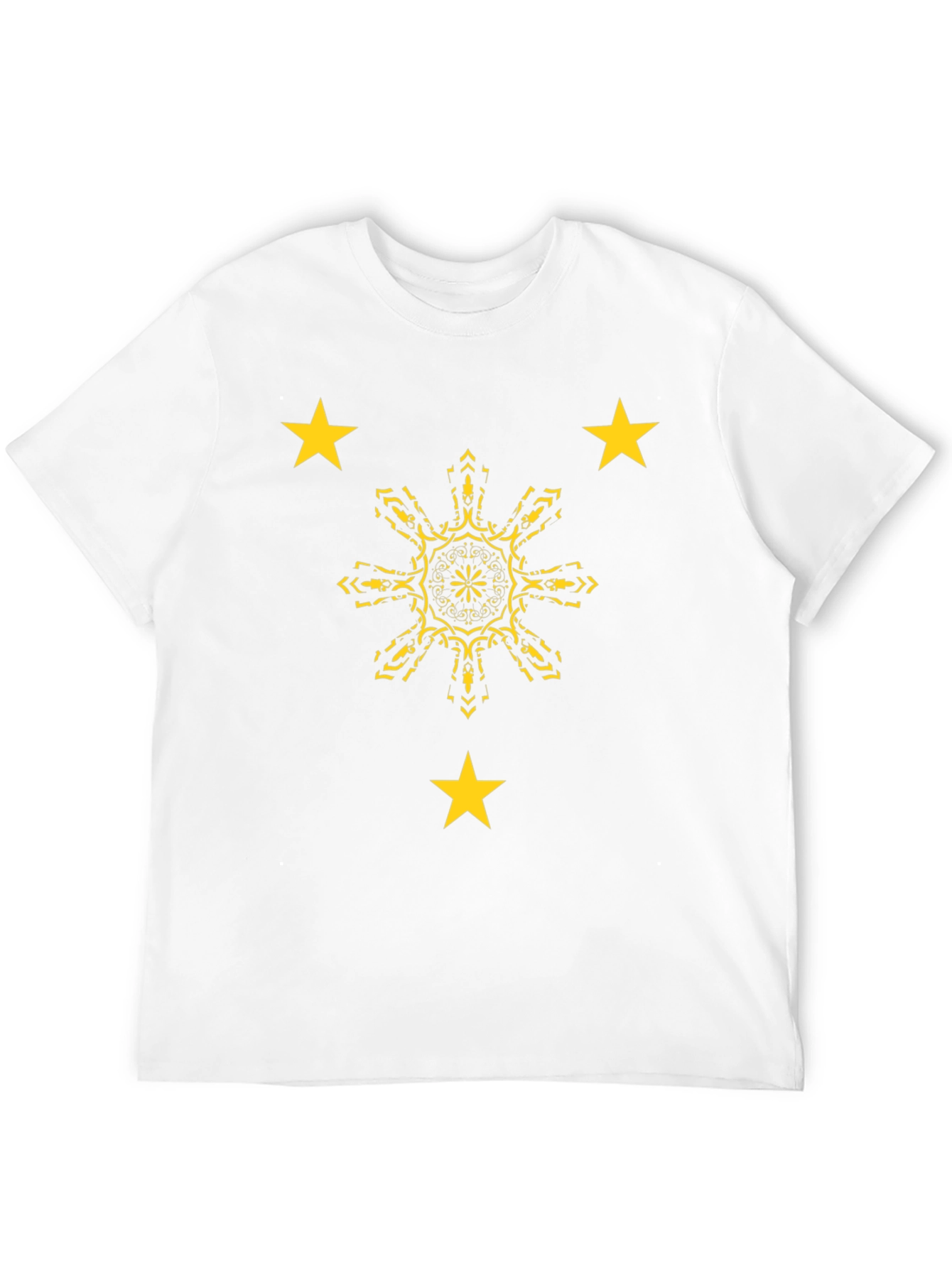Filipino Pride Black Tee: Sun & Stars