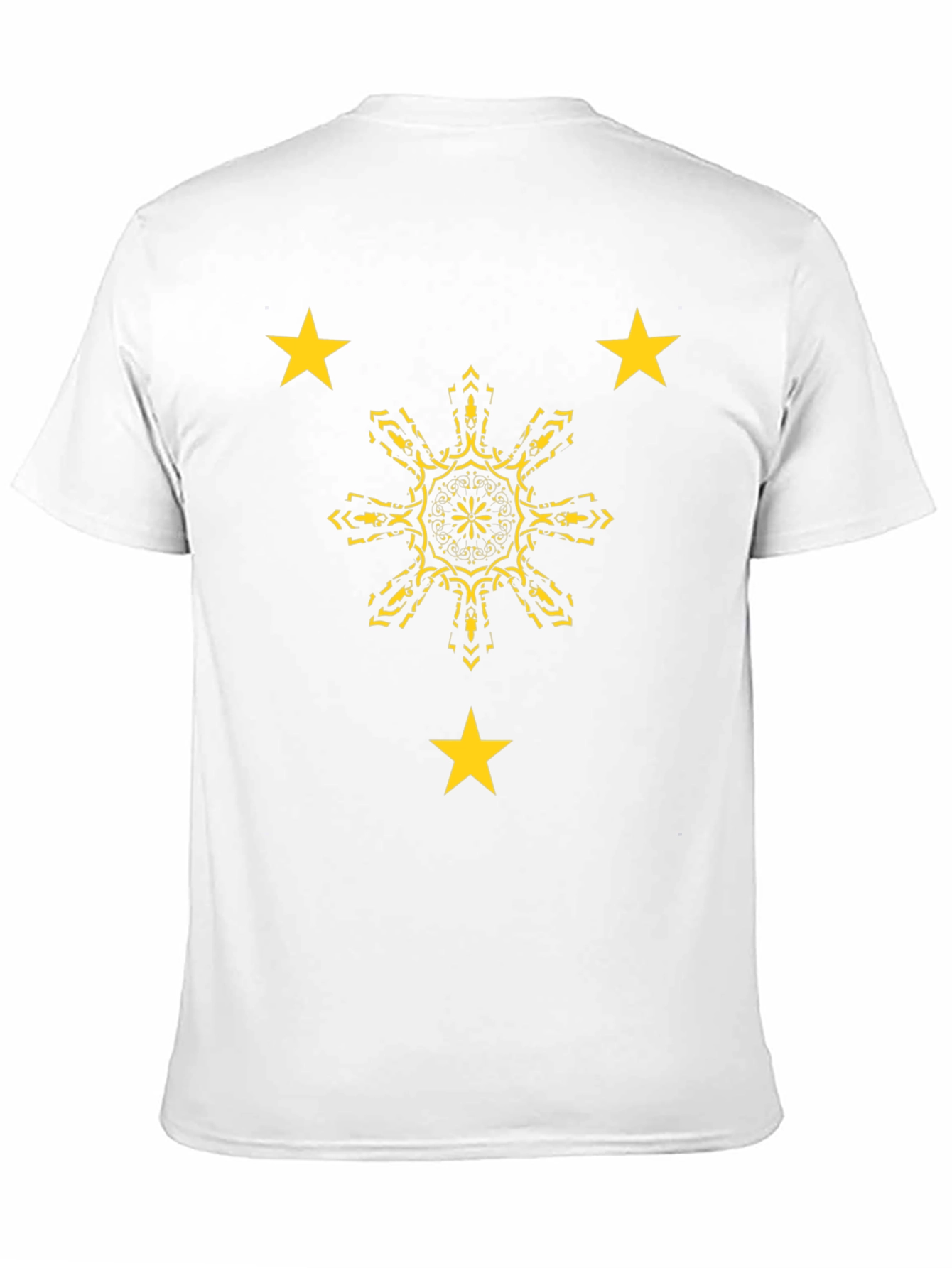 Filipino Pride Black Tee: Sun & Stars