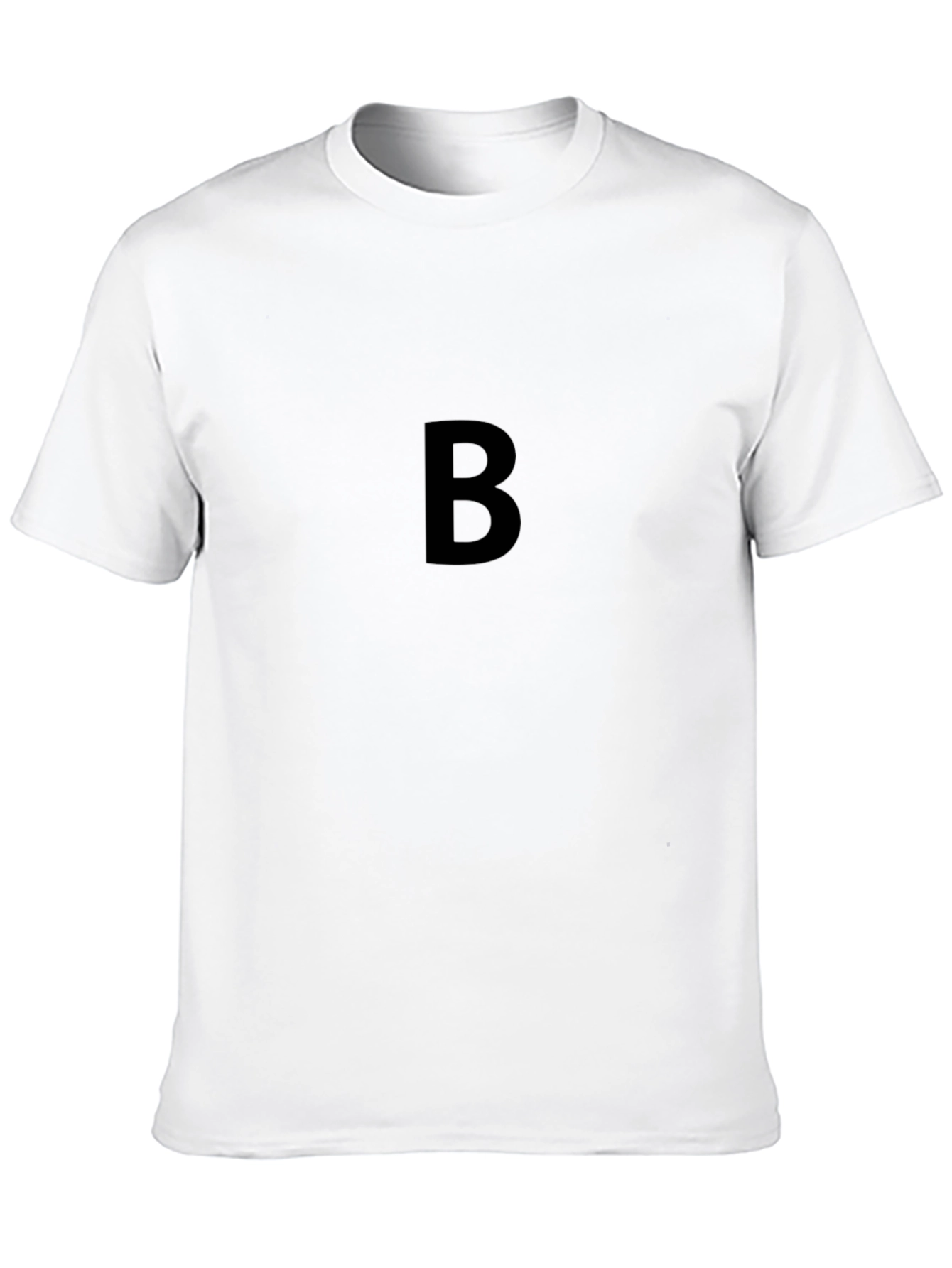 Black B Graphic Tee - Casual Style