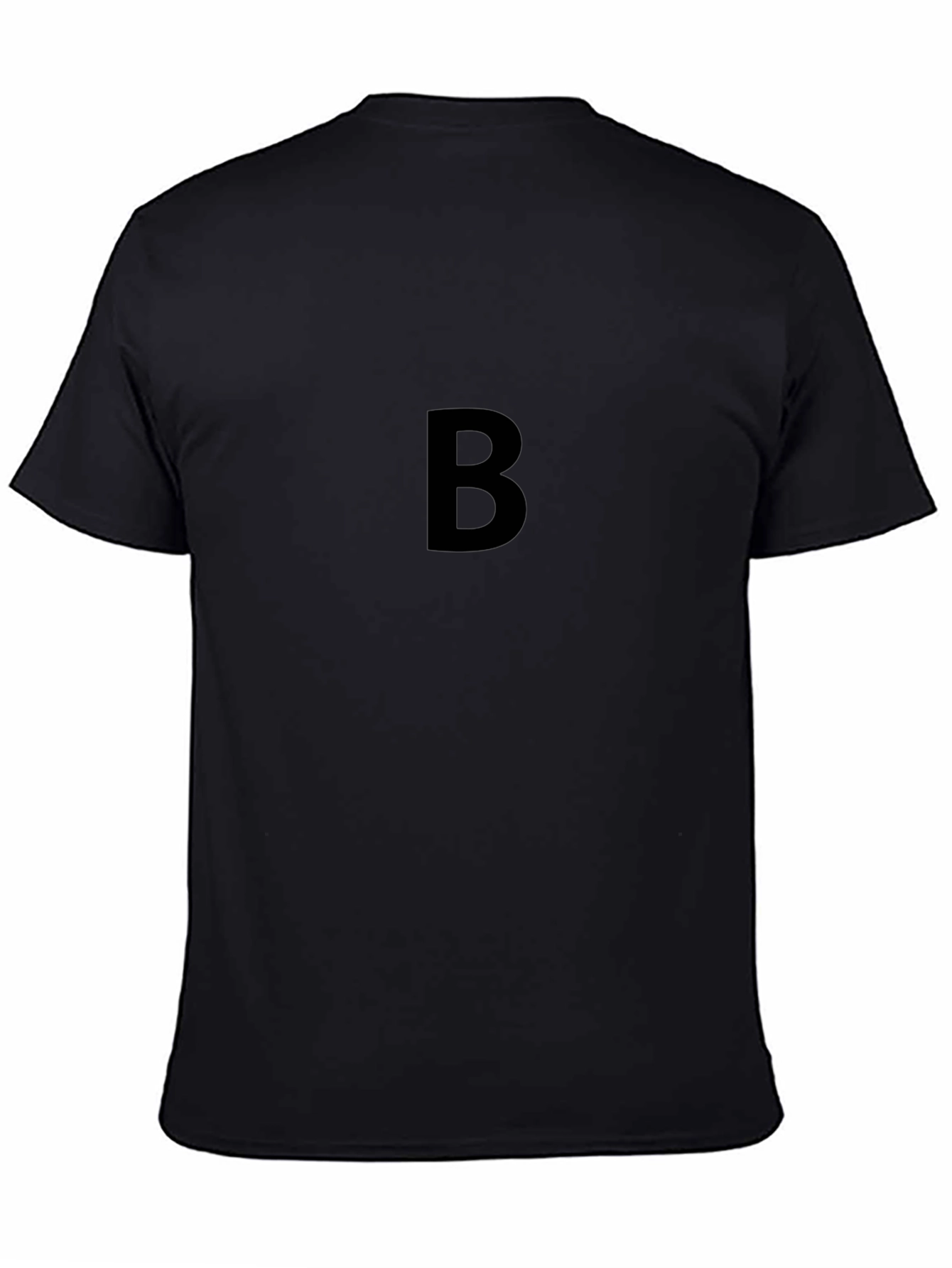 Black B Graphic Tee - Casual Style
