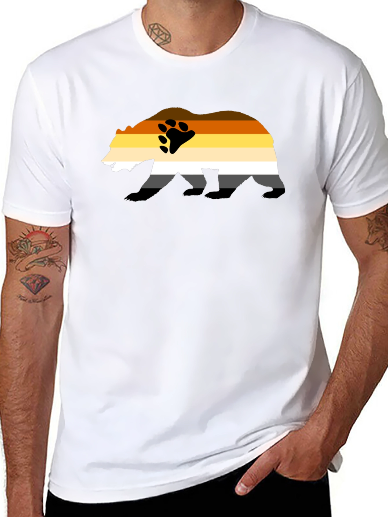 Bear Pride T-Shirt - Black Graphic Print
