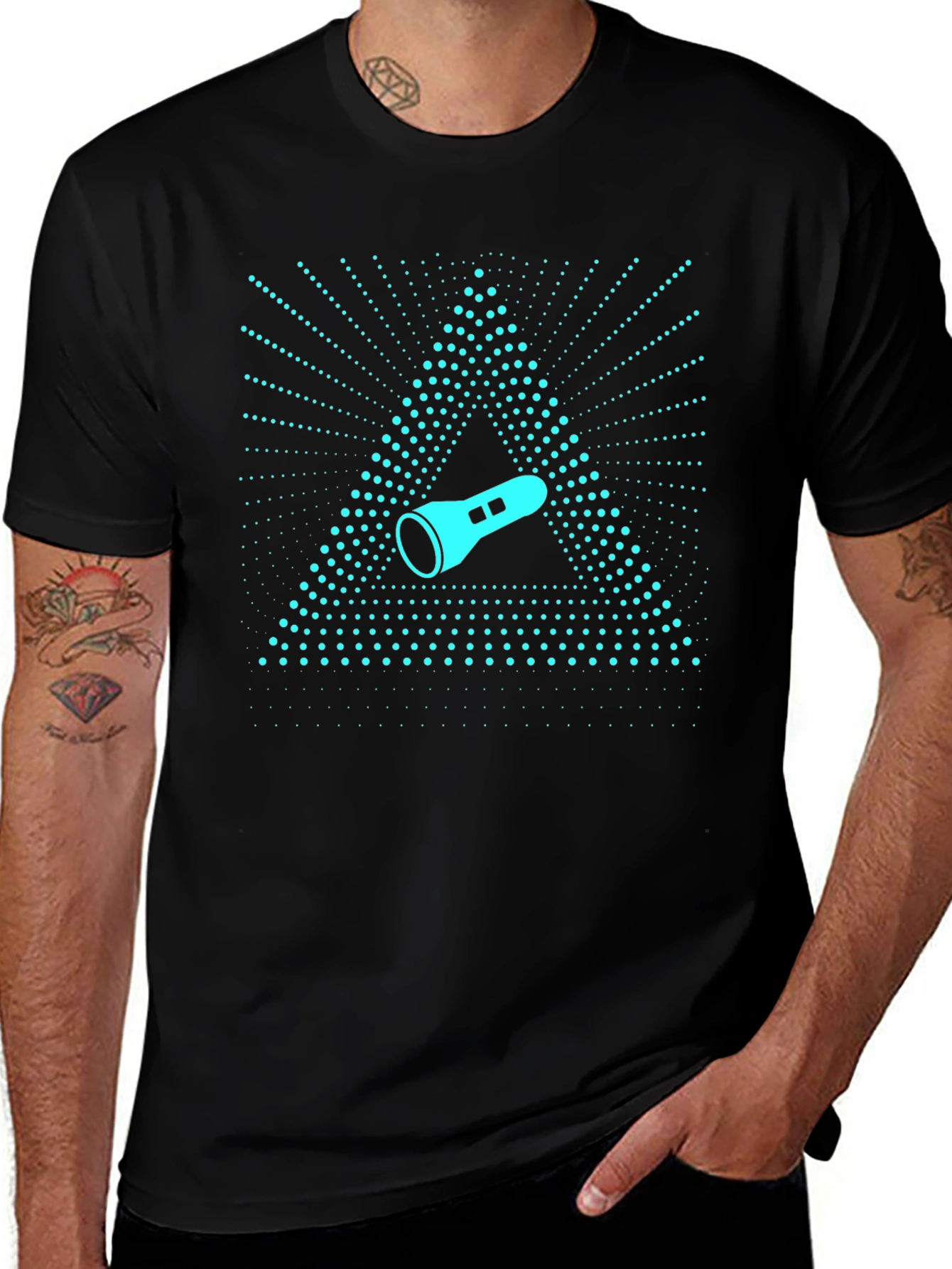 Geometric Flashlight Graphic Tee