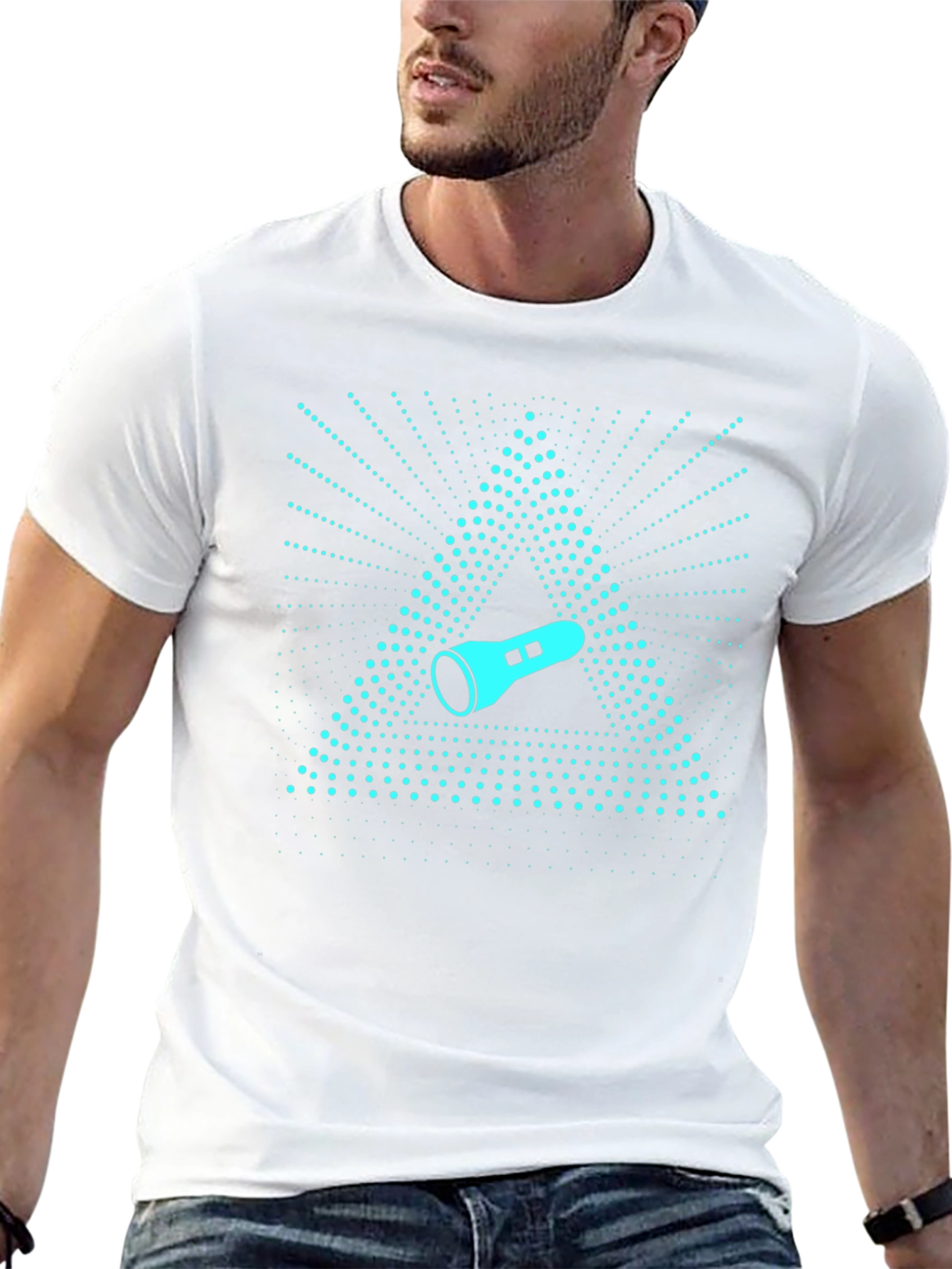 Geometric Flashlight Graphic Tee