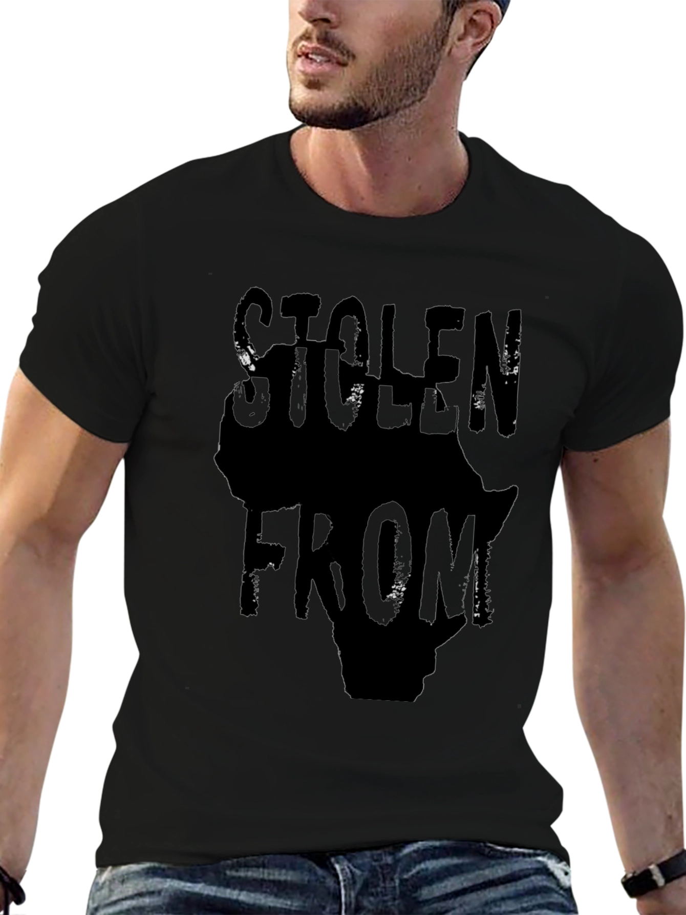 Stolen From Africa Graphic Print Mens T-Shirt