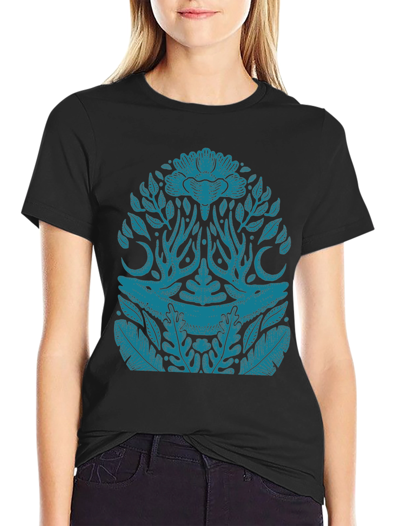 Natures Reflection Graphic Tee - Black
