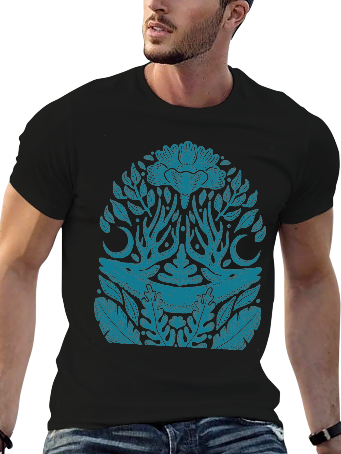 Natures Reflection Graphic Tee - Black