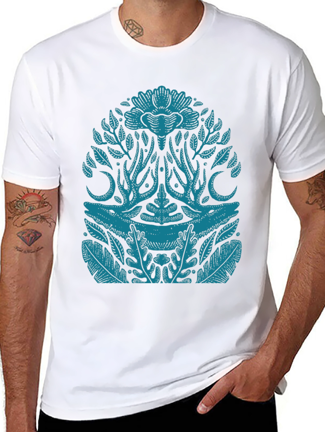 Natures Reflection Graphic Tee - Black
