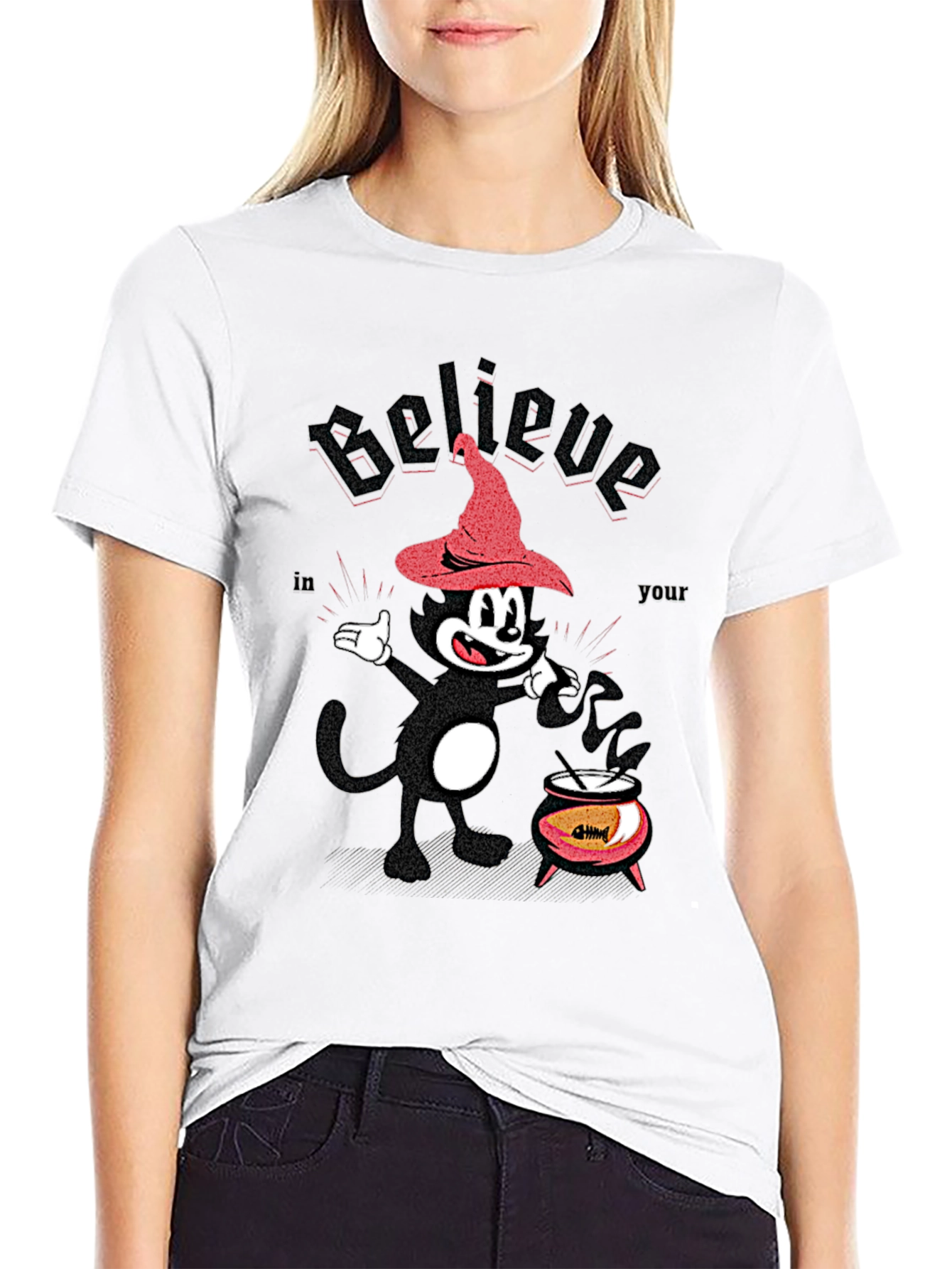 Believe in Your Magic Cat Halloween T-Shirt
