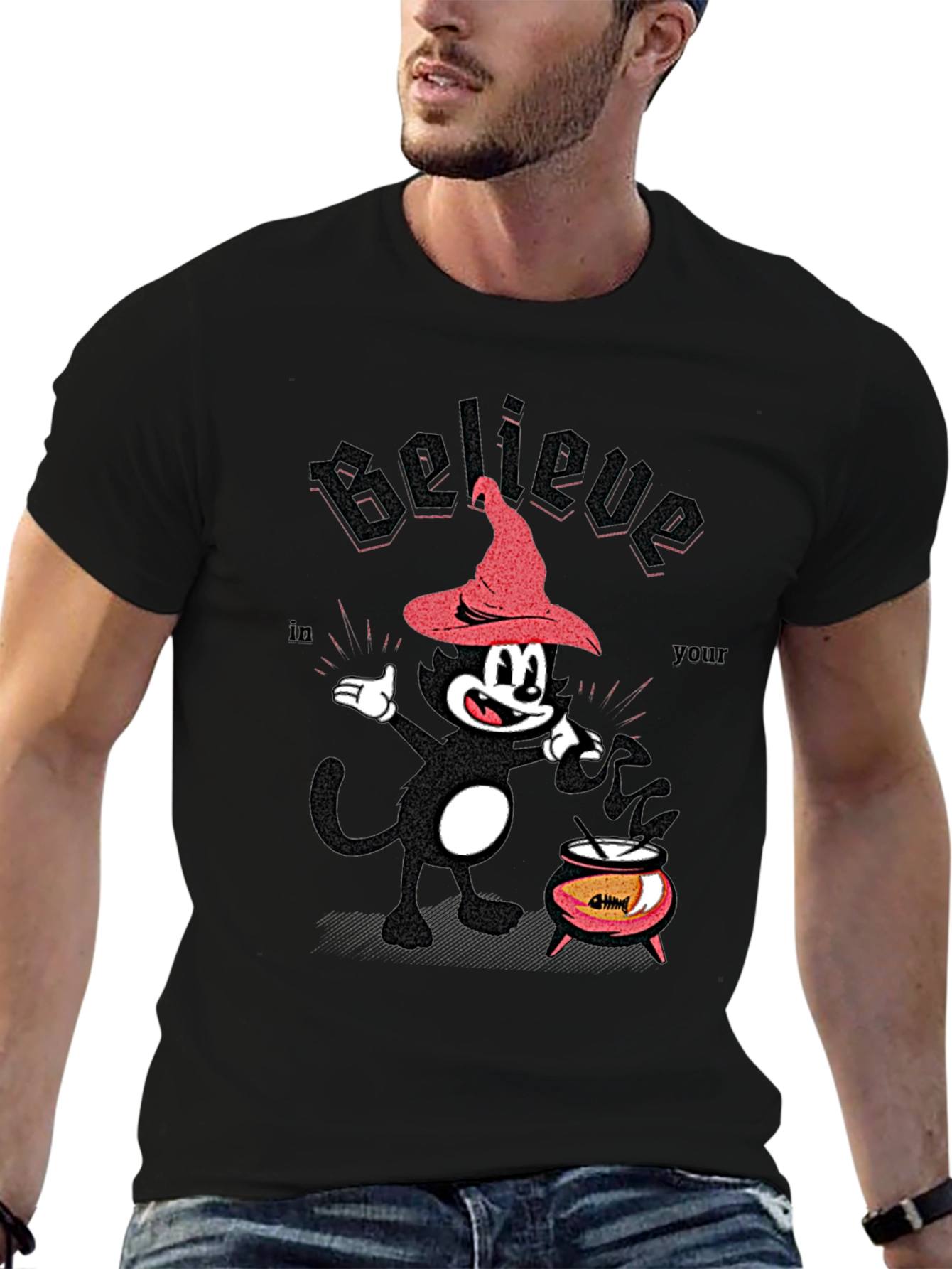 Believe in Your Magic Cat Halloween T-Shirt