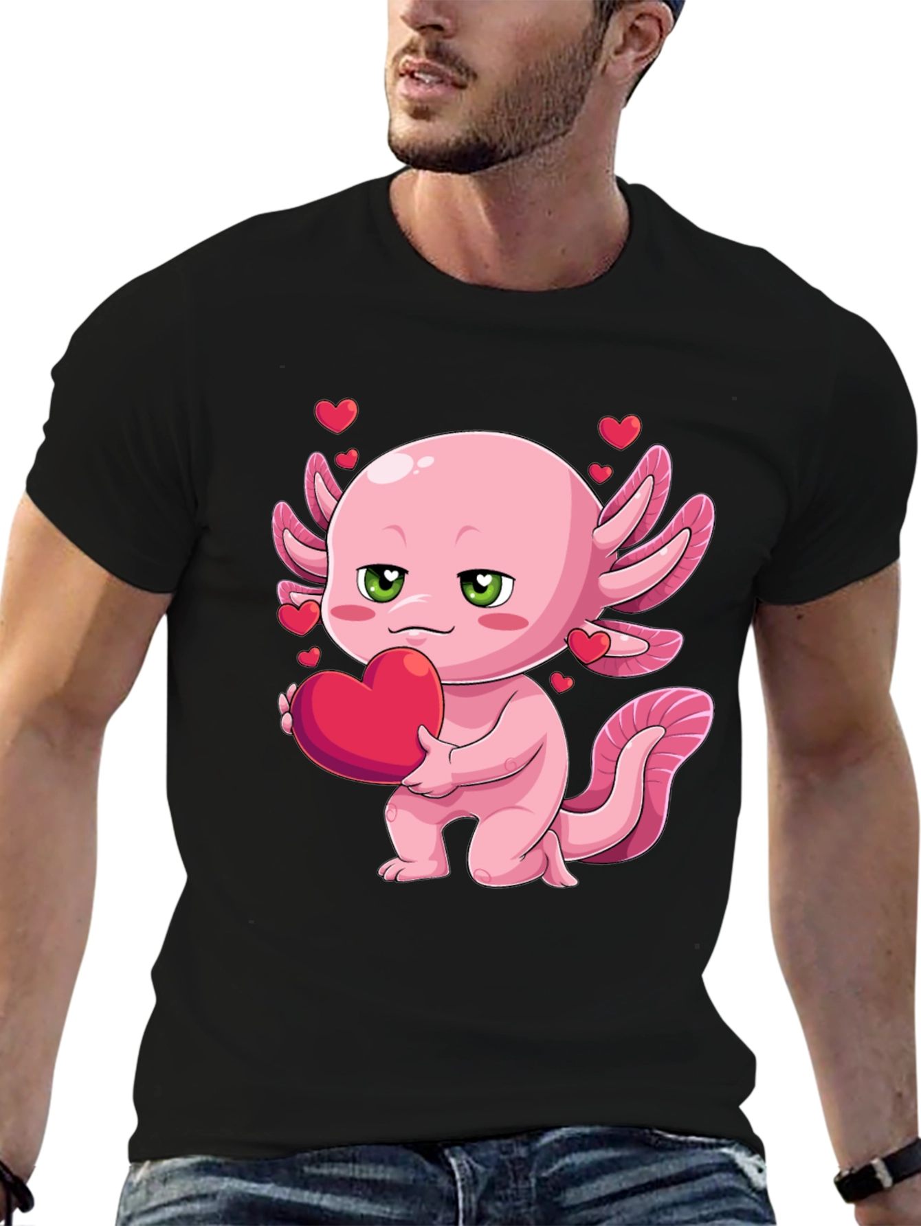 Axolotl Heart T-Shirt - Valentines Day Gift
