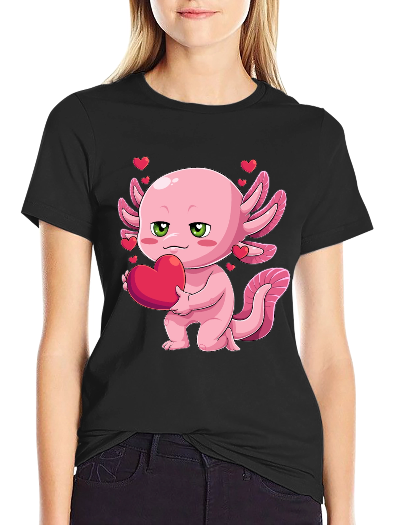 Axolotl Heart T-Shirt - Valentines Day Gift
