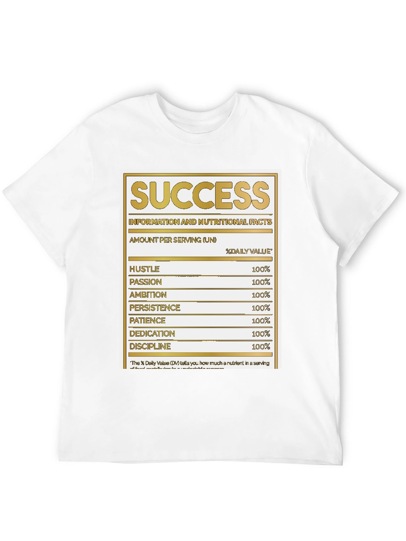 Success Nutrition Facts Black T-Shirt