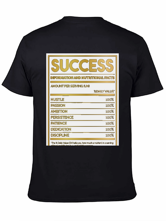 Success Nutrition Facts Black T-Shirt