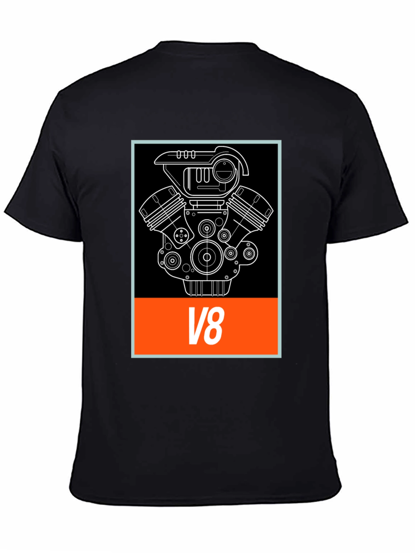 V8 Engine Graphic Tee - Cool Automotive Design