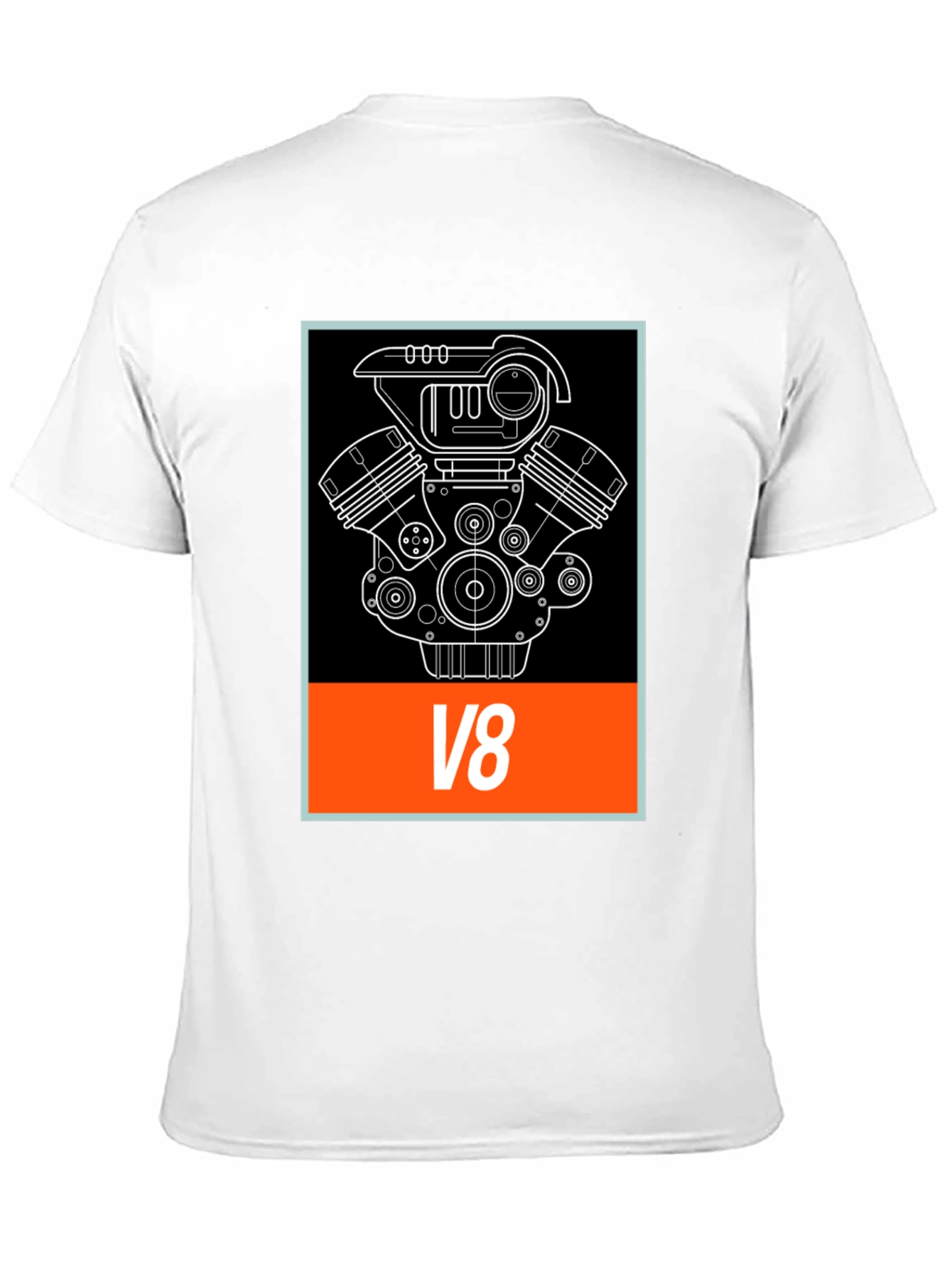V8 Engine Graphic Tee - Cool Automotive Design