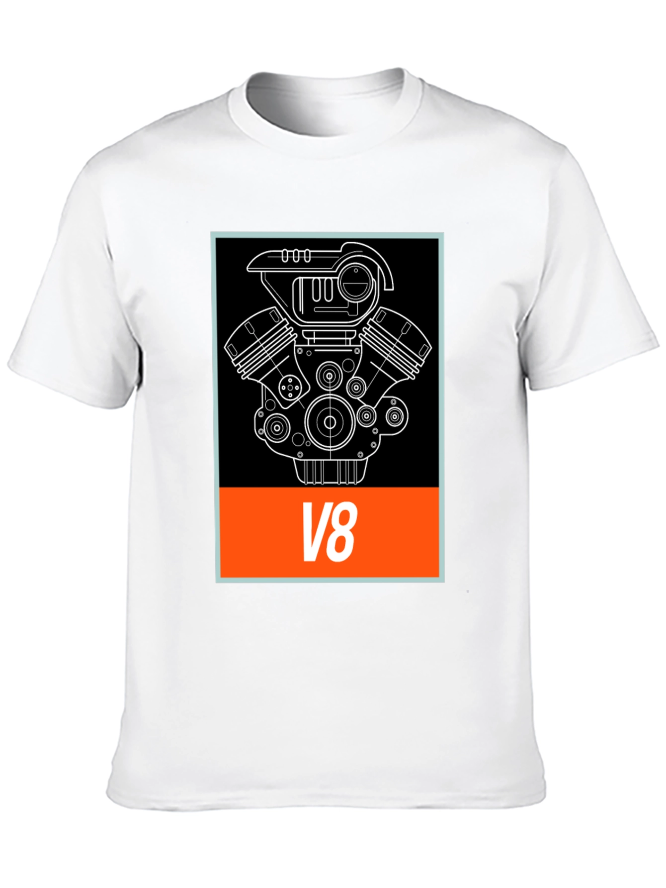 V8 Engine Graphic Tee - Cool Automotive Design