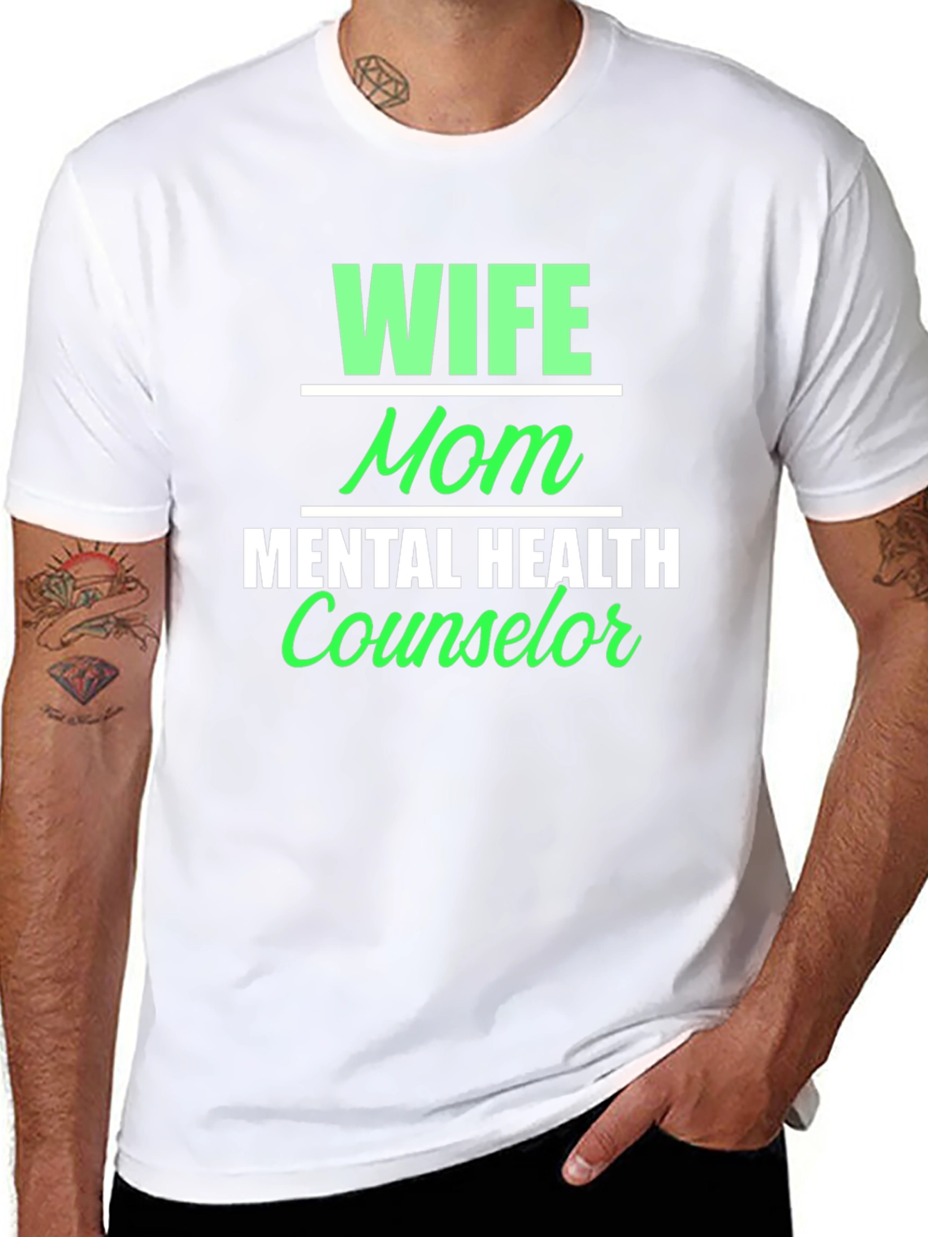 Wife Mom Mental Health Counselor T-Shirt