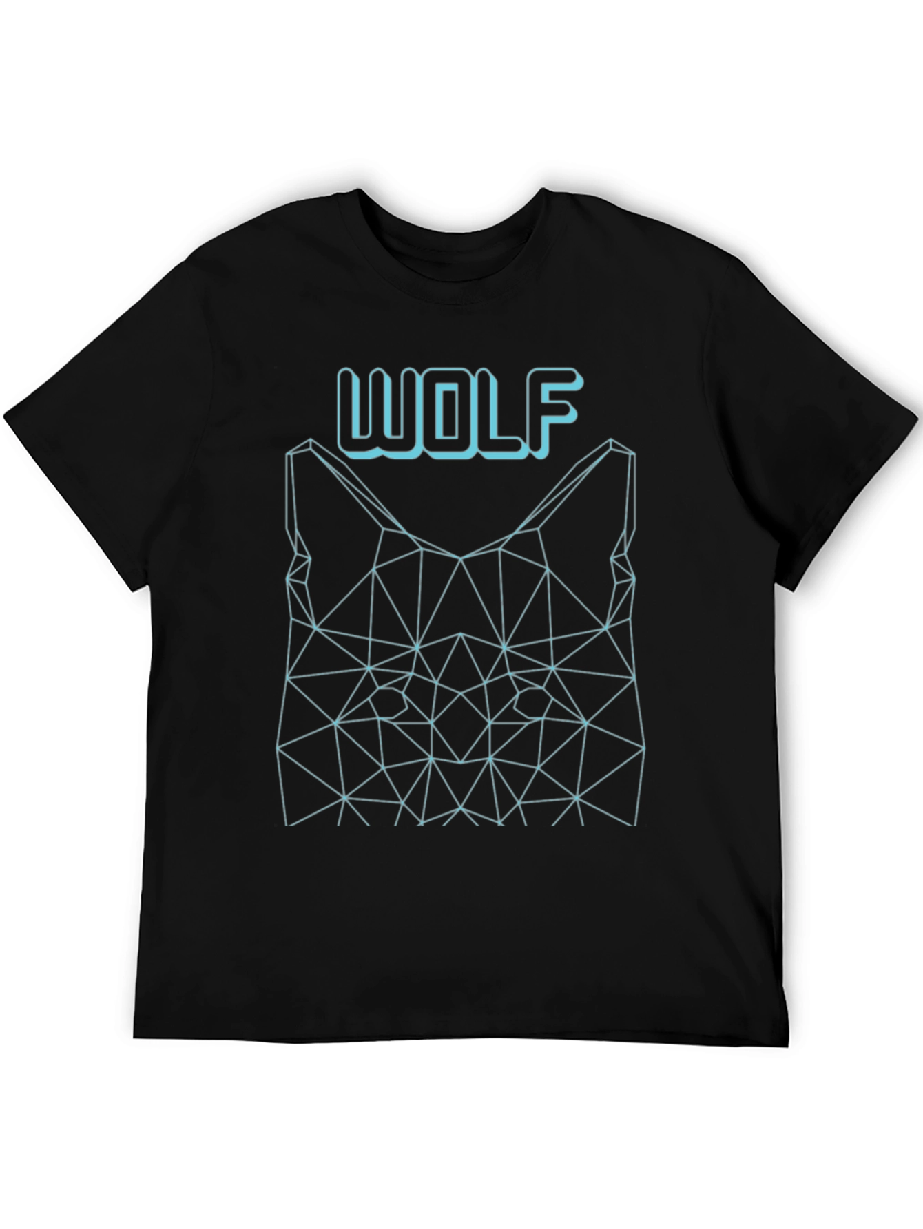 Geometric Wolf Tee - Modern Graphic Print
