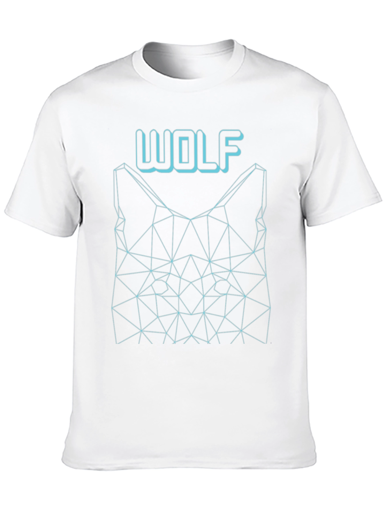 Geometric Wolf Tee - Modern Graphic Print
