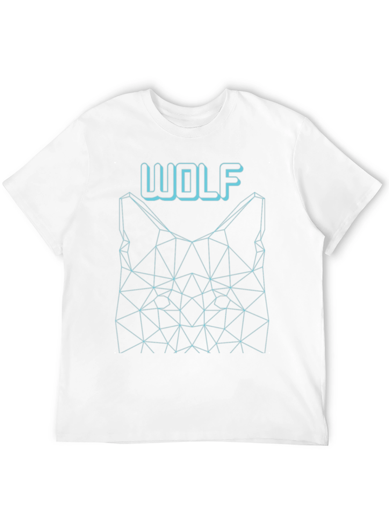 Geometric Wolf Tee - Modern Graphic Print