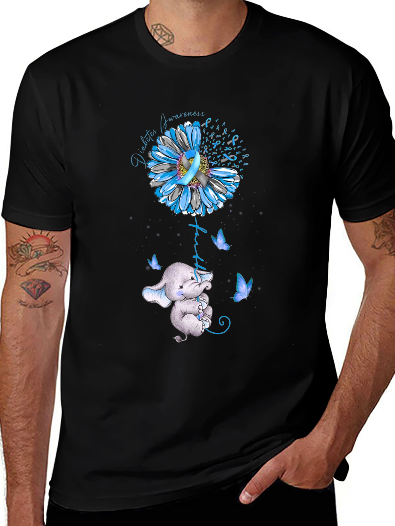 Diabetes Awareness Elephant T-Shirt
