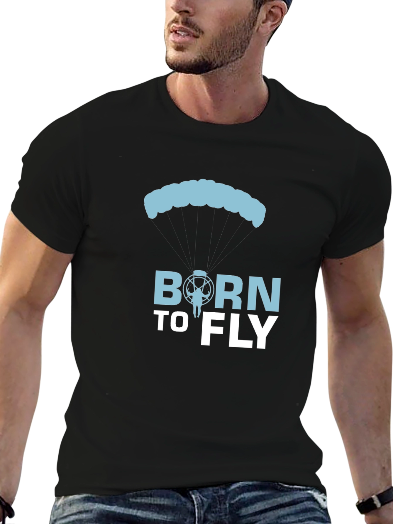 Born to Fly T-Shirt - Skydiving Parachute Tee
