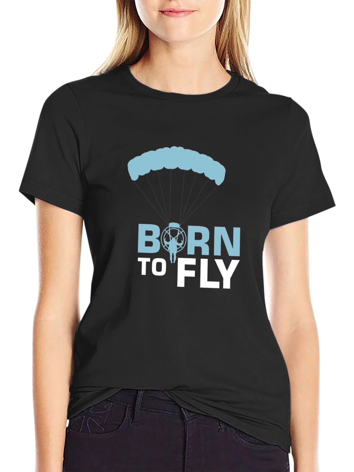 Born to Fly T-Shirt - Skydiving Parachute Tee