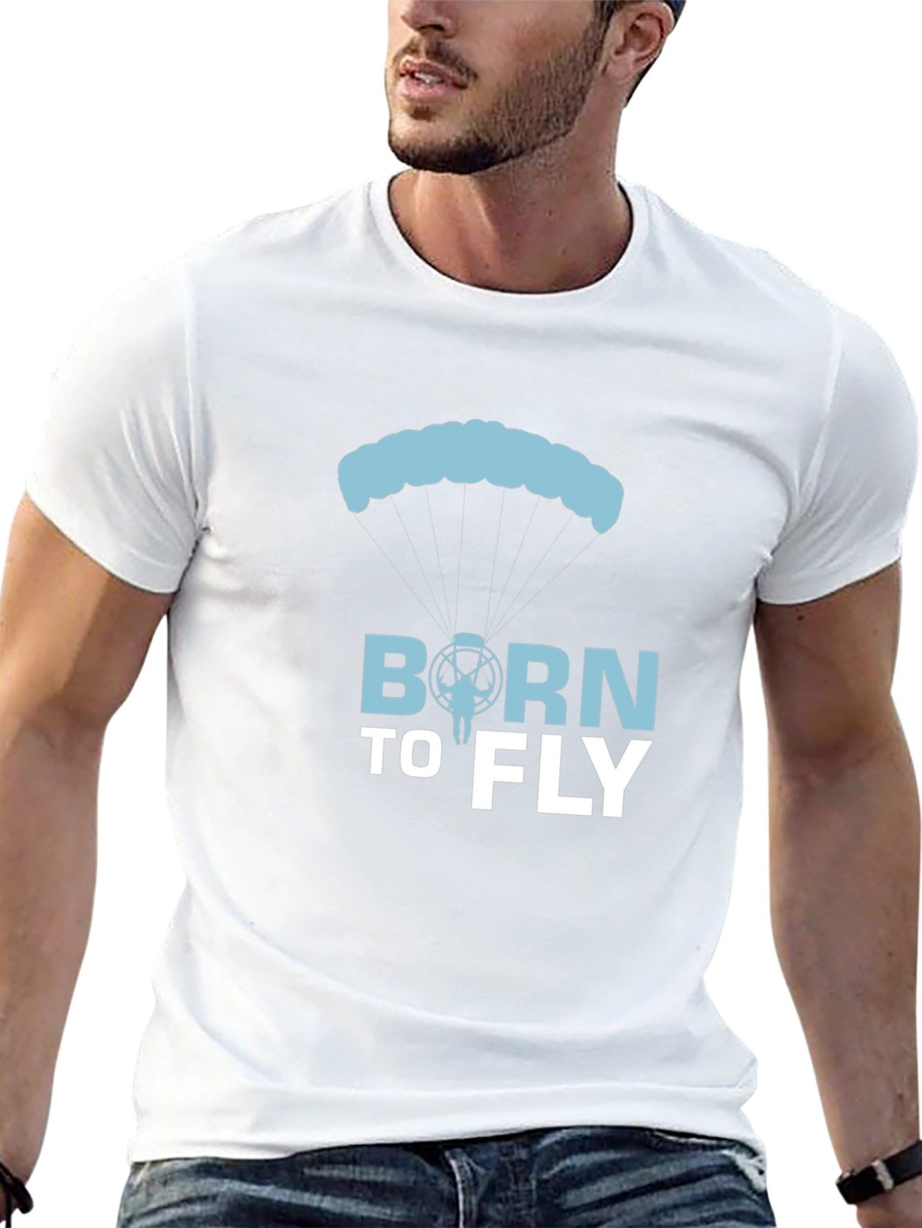 Born to Fly T-Shirt - Skydiving Parachute Tee