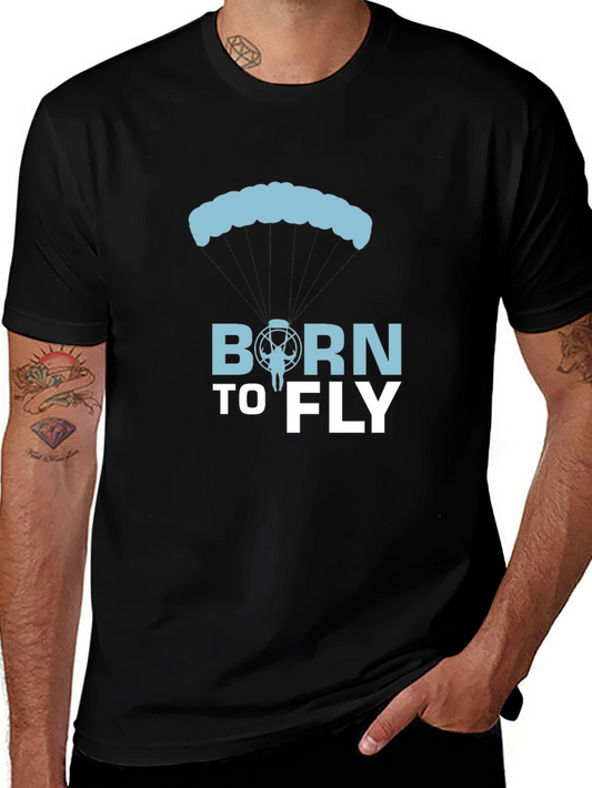Born to Fly T-Shirt - Skydiving Parachute Tee