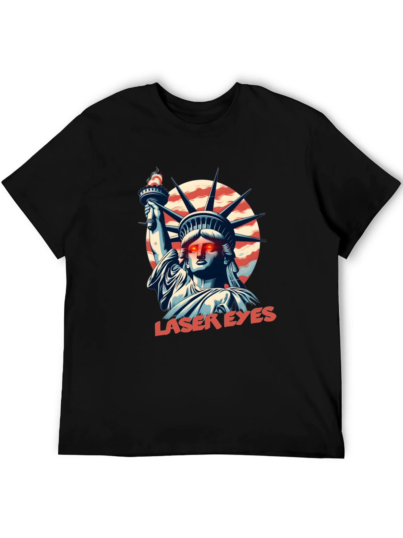 Laser Eyes Liberty T-Shirt - Patriotic Style