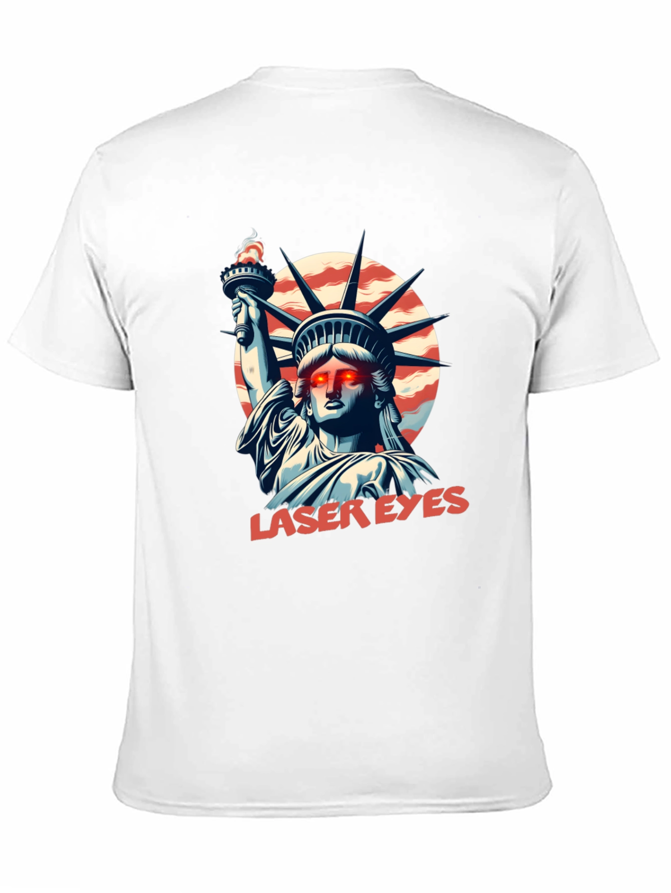 Laser Eyes Liberty T-Shirt - Patriotic Style
