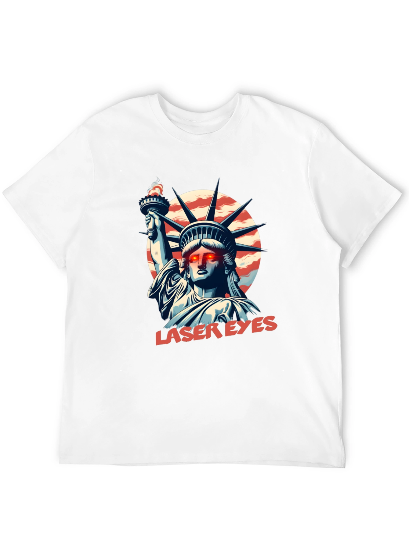 Laser Eyes Liberty T-Shirt - Patriotic Style