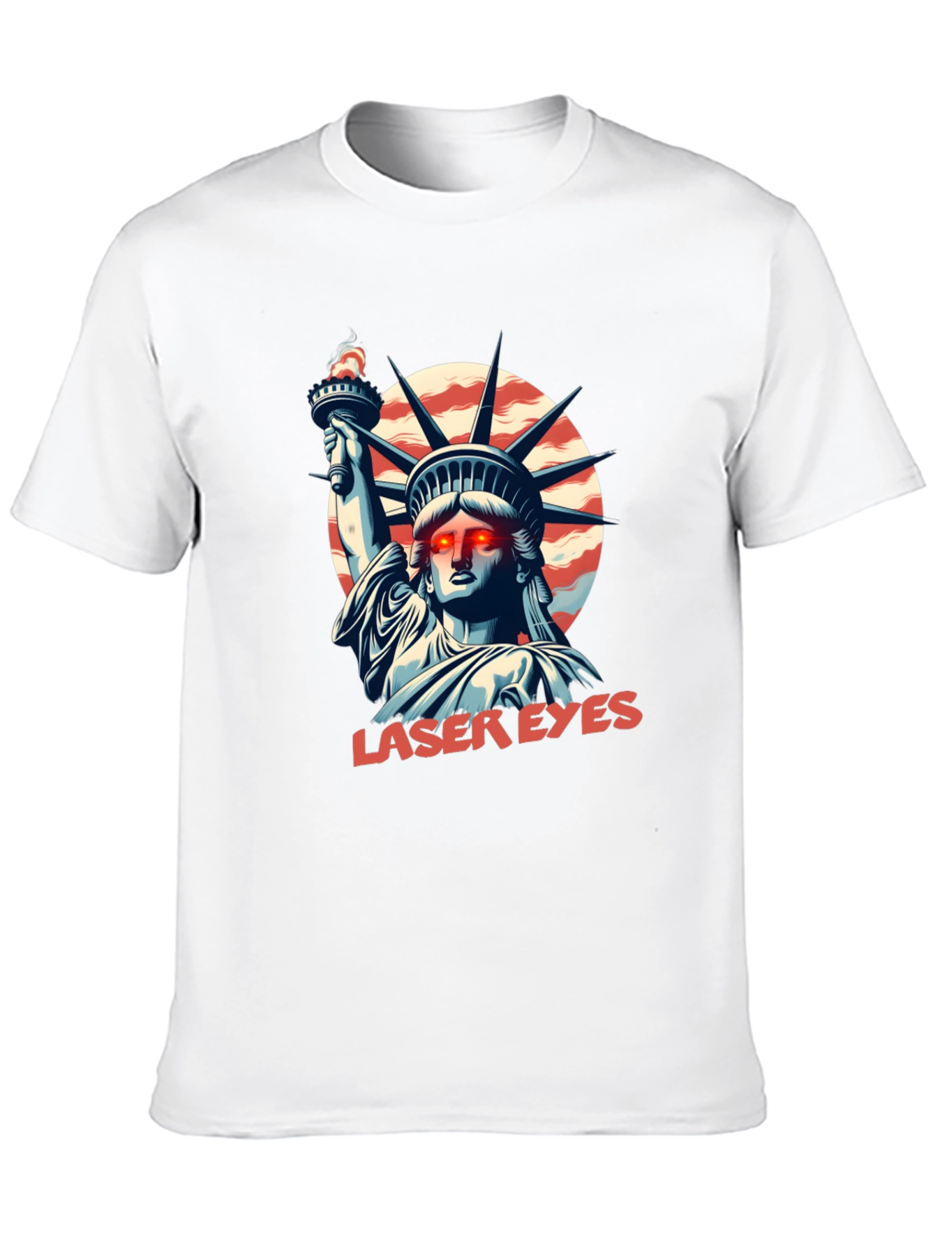 Laser Eyes Liberty T-Shirt - Patriotic Style