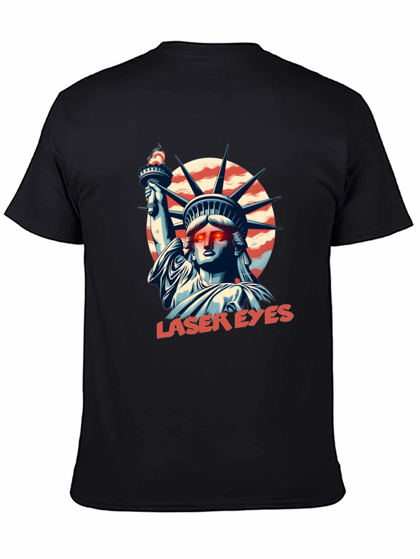 Laser Eyes Liberty T-Shirt - Patriotic Style