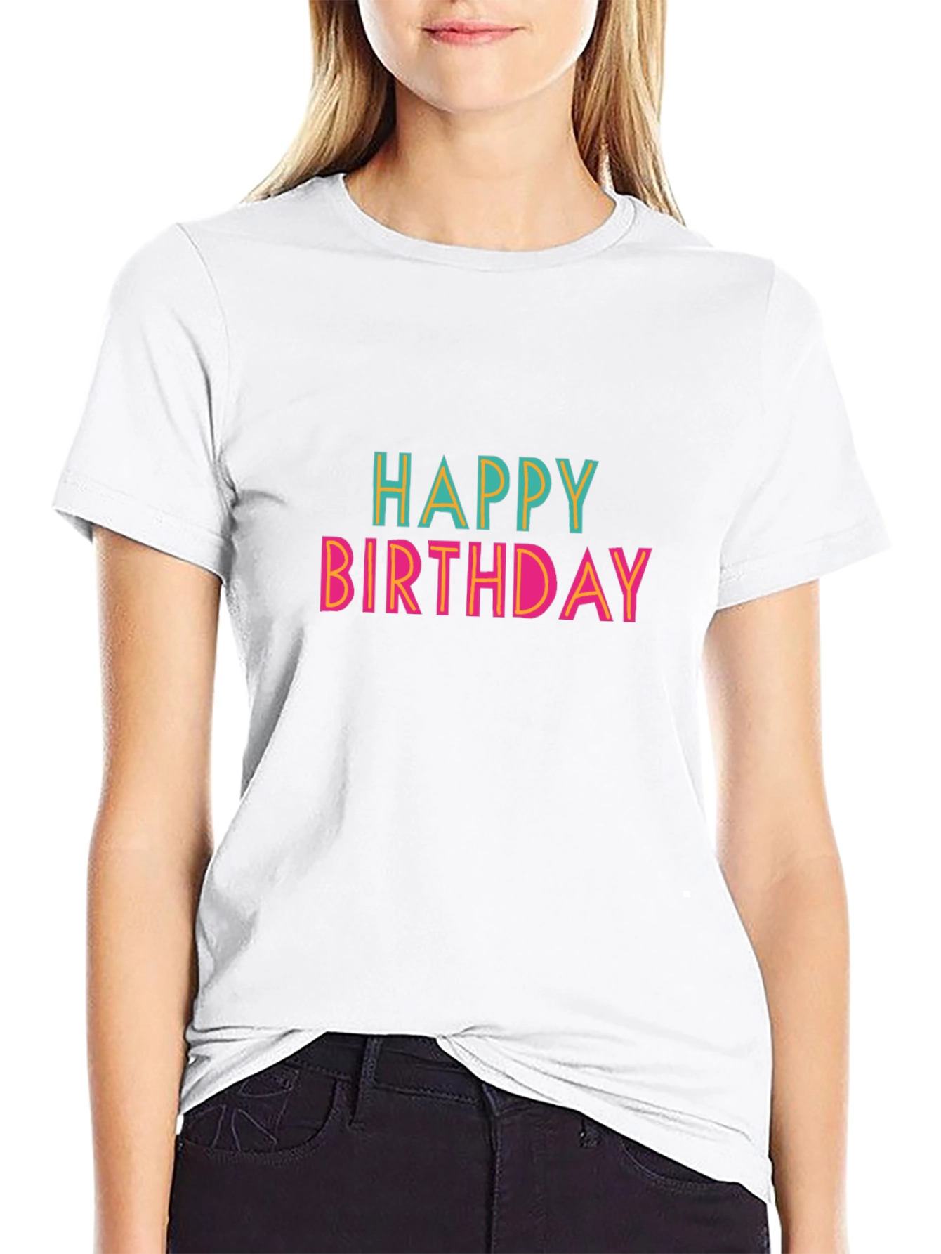 Happy Birthday Graphic T-Shirt - Black Cotton Tee
