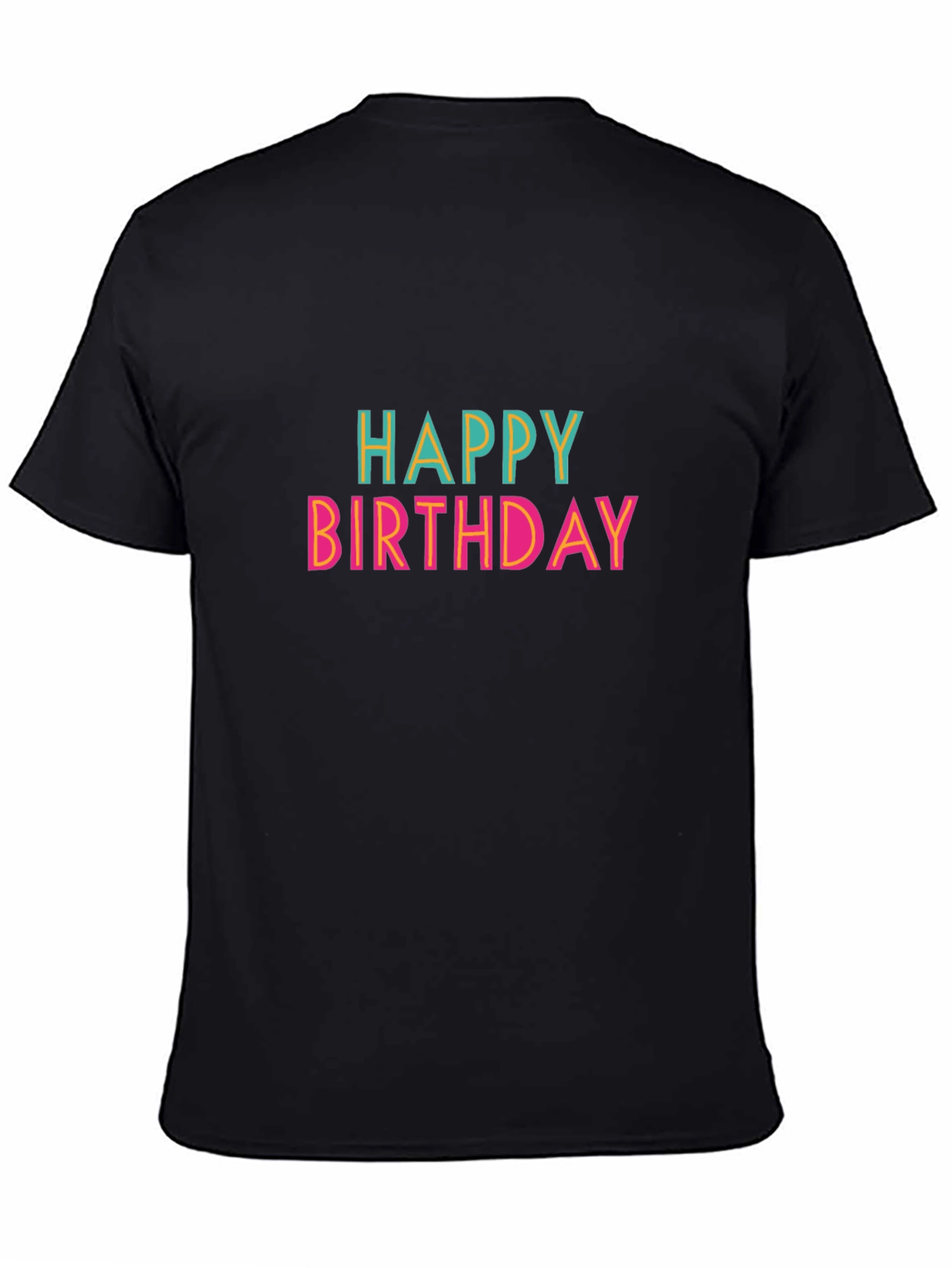 Happy Birthday Graphic T-Shirt - Black Cotton Tee