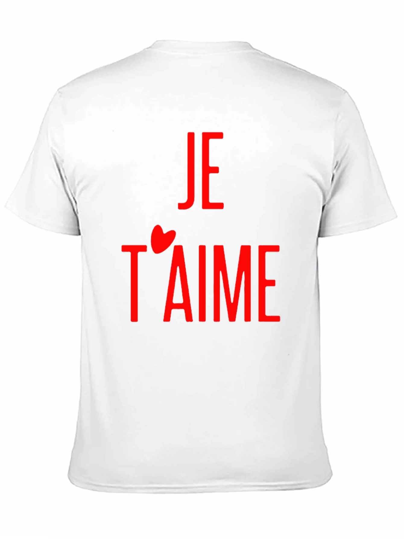 Je Taime Graphic Tee - Red Print on Black