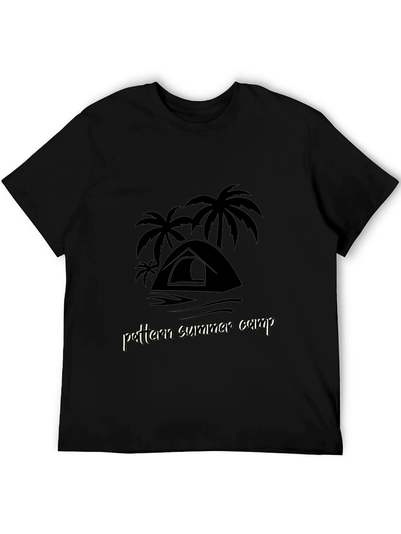 Summer Camp Graphic Tee - Black Cotton T-Shirt
